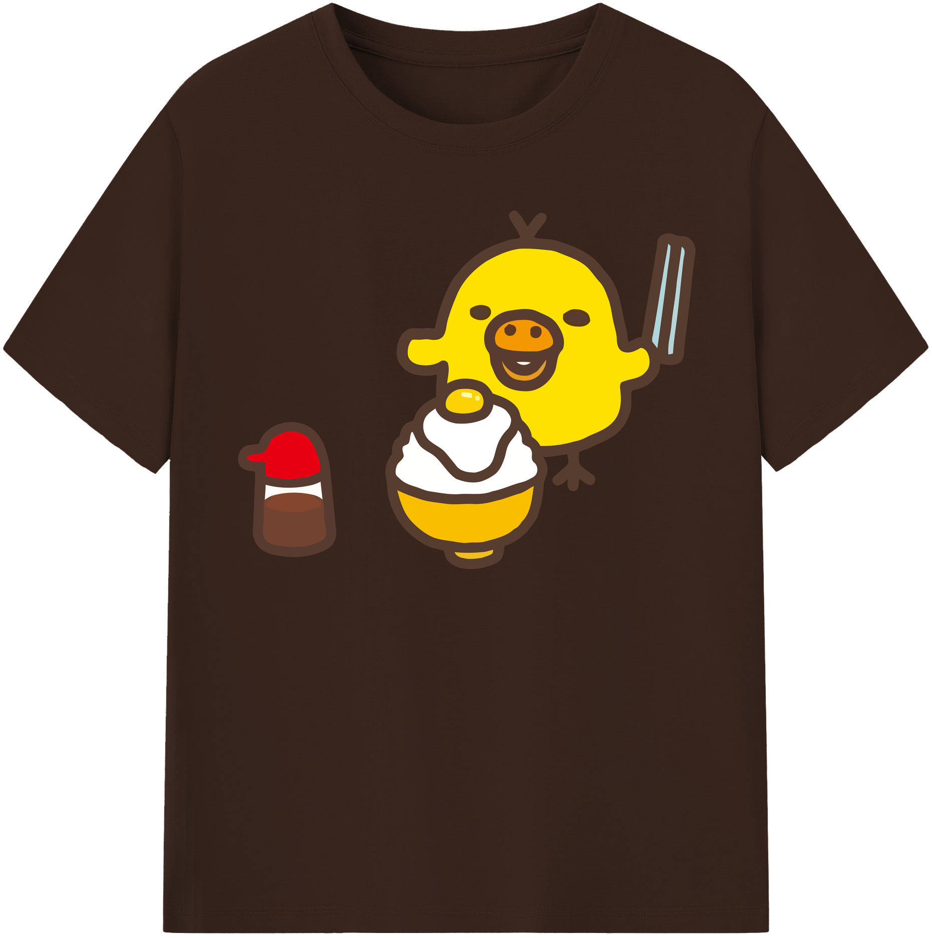 （画像用） リラックマ リラックマ キイロイトリ Rilakkuma Korilakkuma Kiiroitori 綿100％半袖Tシャツ（フロントプリント）