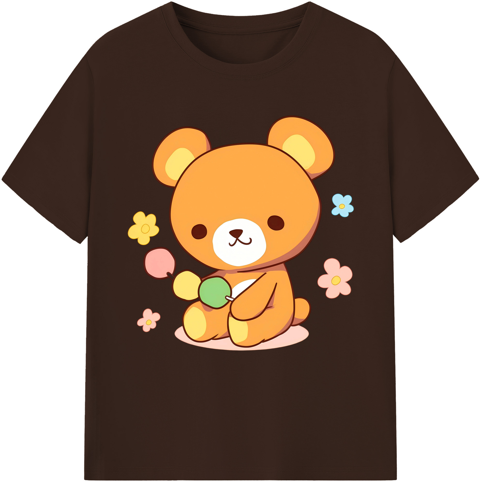 （画像用） リラックマ リラックマ キイロイトリ Rilakkuma Korilakkuma Kiiroitori 綿100％半袖Tシャツ（フロントプリント）