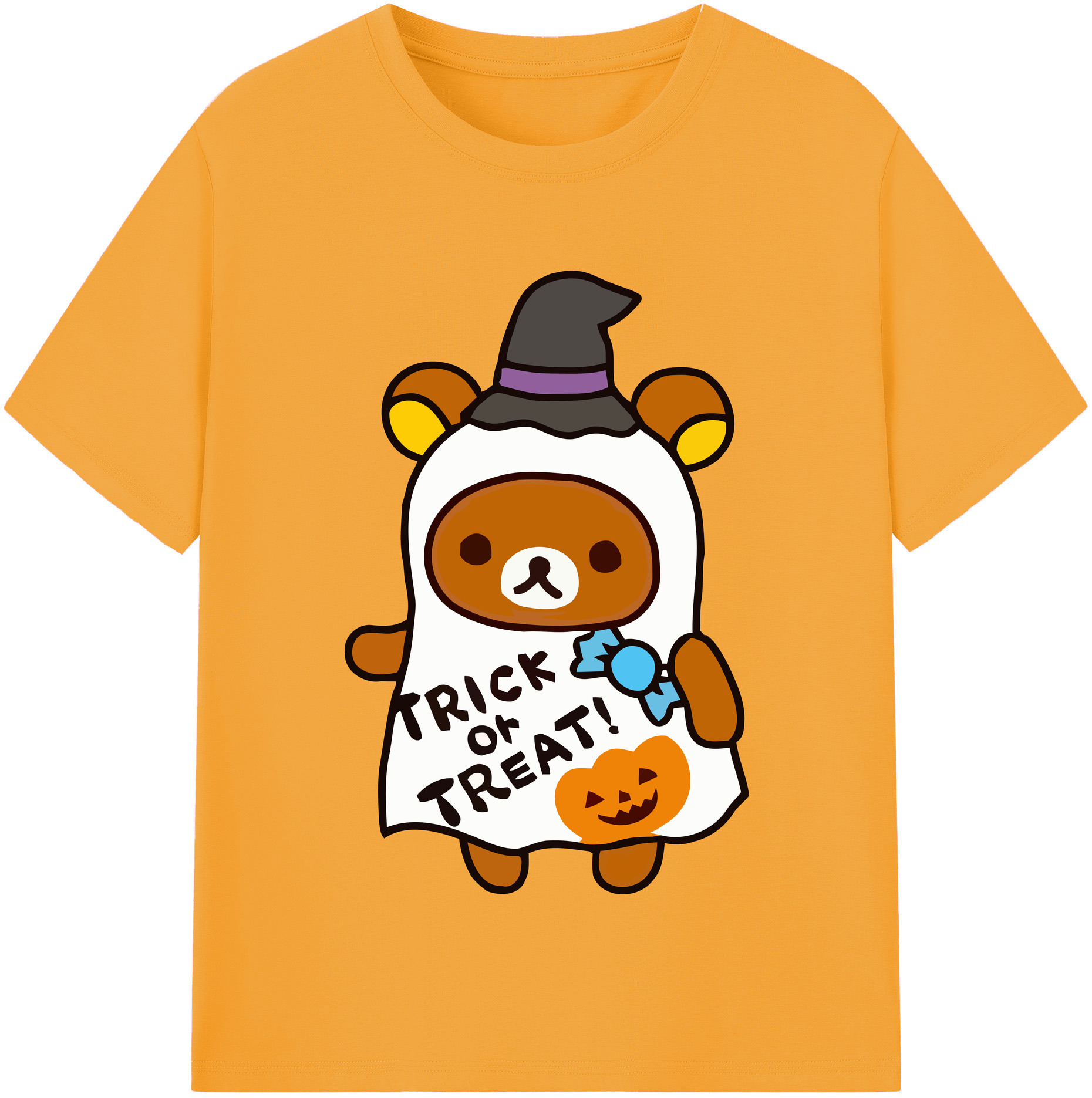 （画像用） リラックマ リラックマ キイロイトリ Rilakkuma Korilakkuma Kiiroitori 綿100％半袖Tシャツ（フロントプリント）