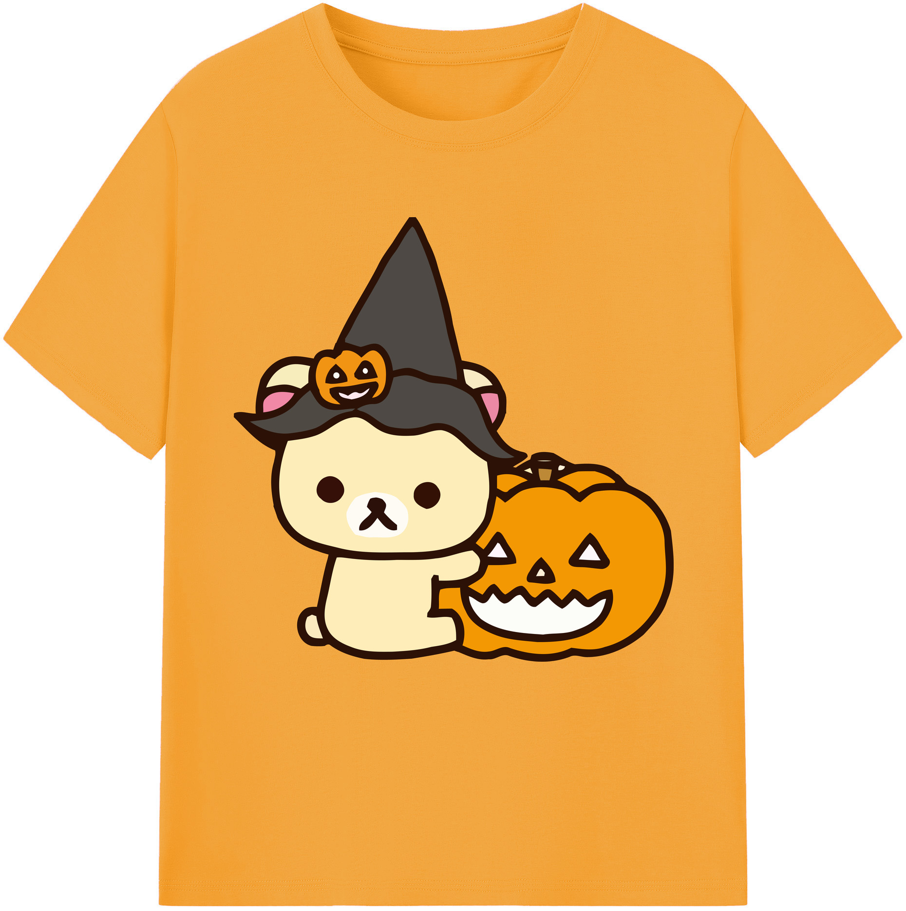 （画像用） リラックマ リラックマ キイロイトリ Rilakkuma Korilakkuma Kiiroitori 綿100％半袖Tシャツ（フロントプリント）