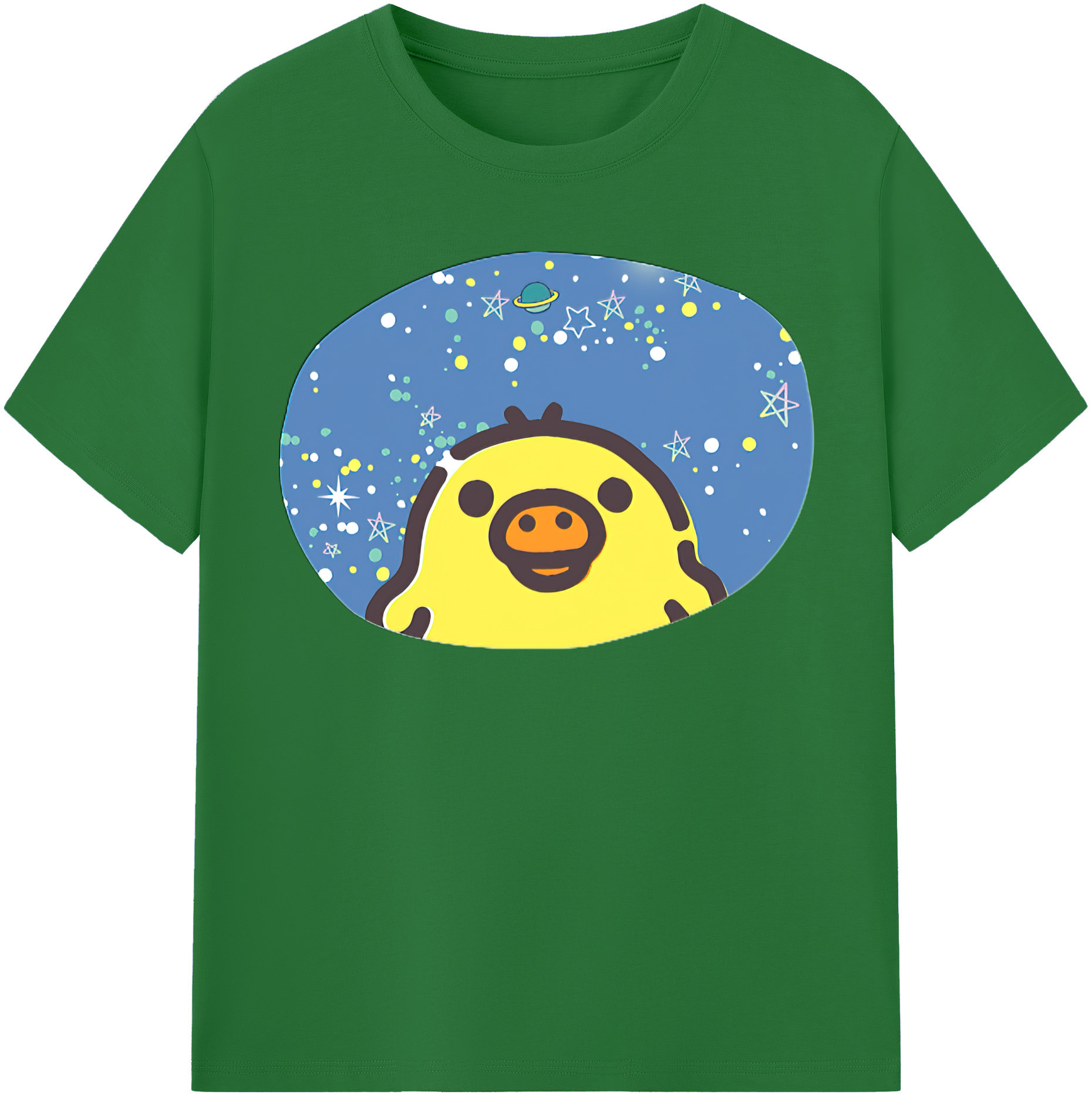 （画像用） リラックマ リラックマ キイロイトリ Rilakkuma Korilakkuma Kiiroitori 綿100％半袖Tシャツ（フロントプリント）