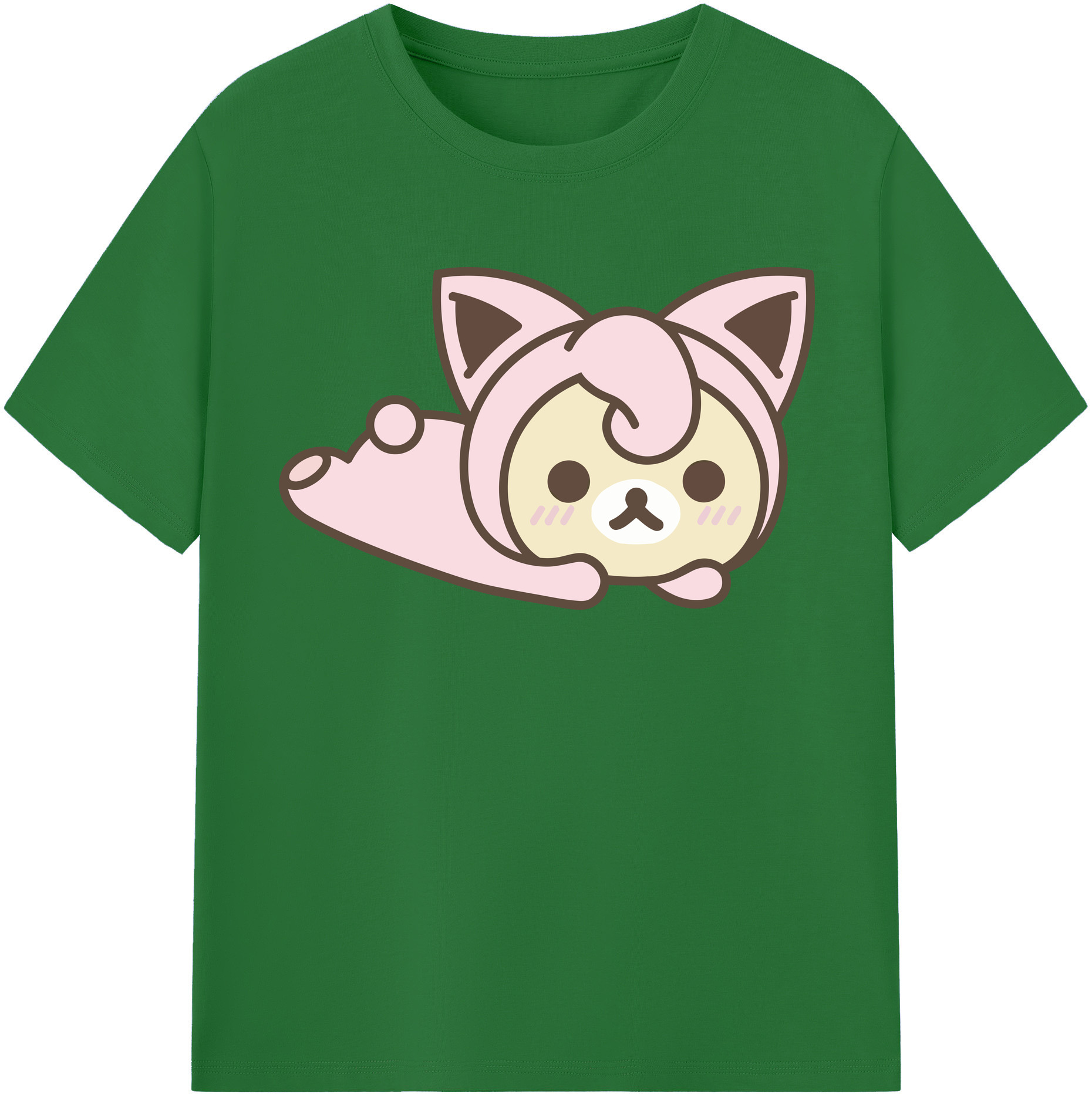 （画像用） リラックマ リラックマ キイロイトリ Rilakkuma Korilakkuma Kiiroitori 綿100％半袖Tシャツ（フロントプリント）