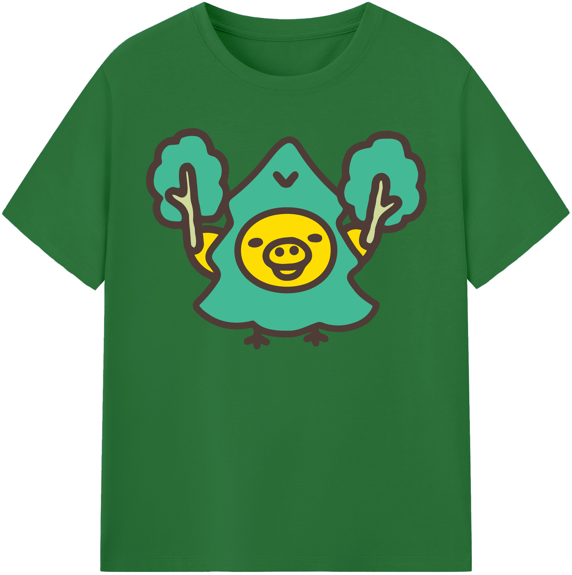 （画像用） リラックマ リラックマ キイロイトリ Rilakkuma Korilakkuma Kiiroitori 綿100％半袖Tシャツ（フロントプリント）