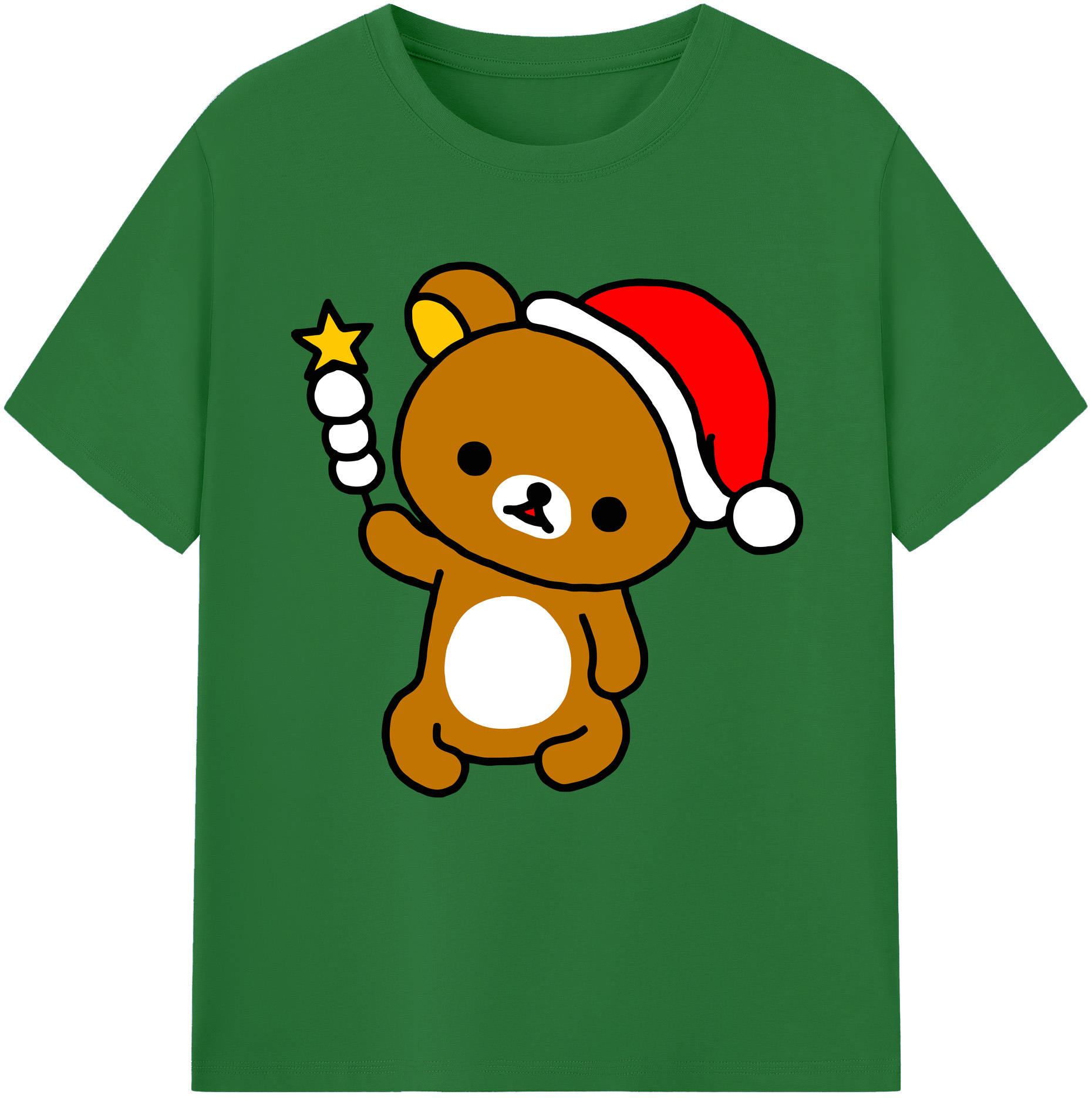 （画像用） リラックマ リラックマ キイロイトリ Rilakkuma Korilakkuma Kiiroitori 綿100％半袖Tシャツ（フロントプリント）