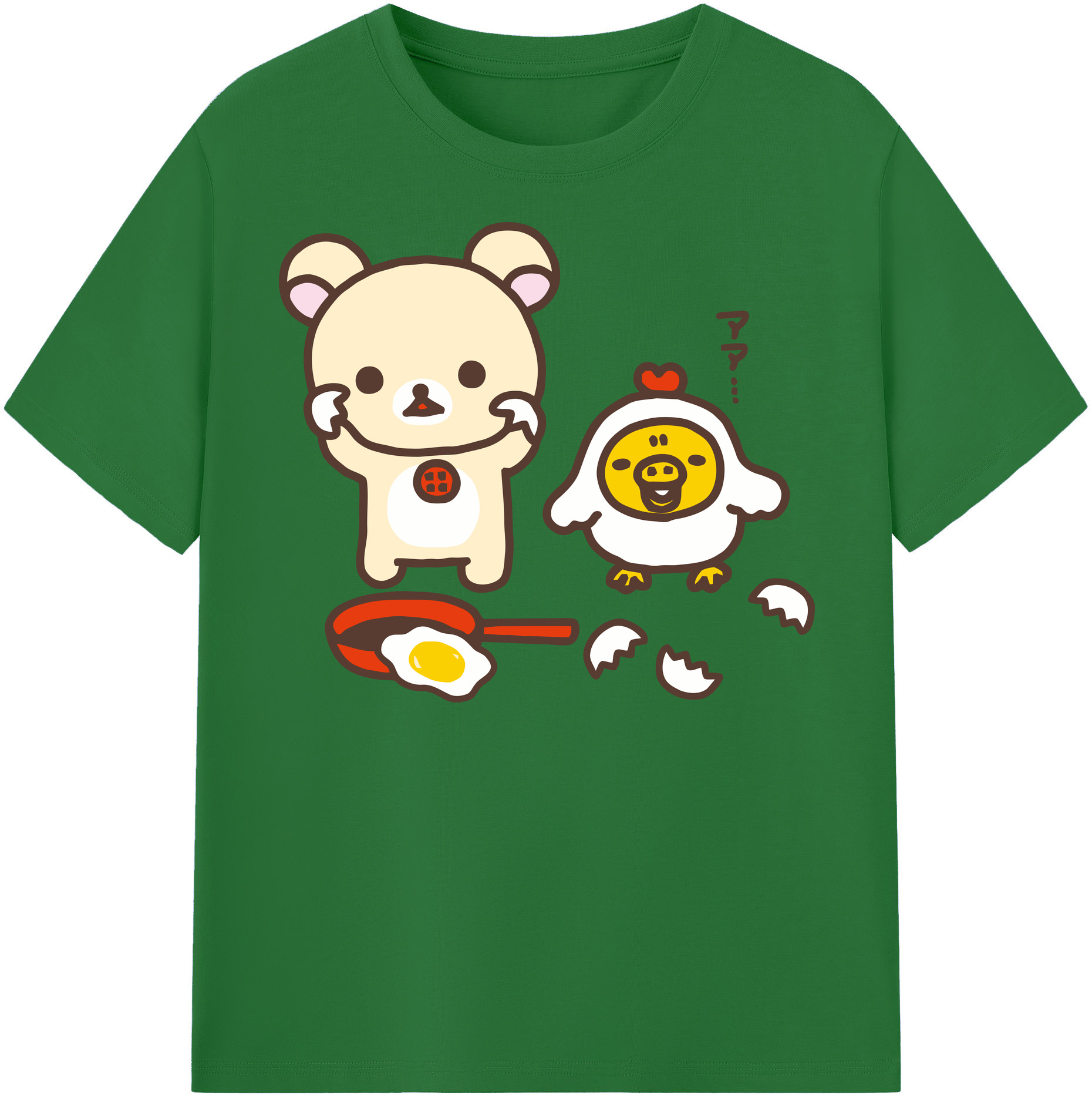 （画像用） リラックマ リラックマ キイロイトリ Rilakkuma Korilakkuma Kiiroitori 綿100％半袖Tシャツ（フロントプリント）