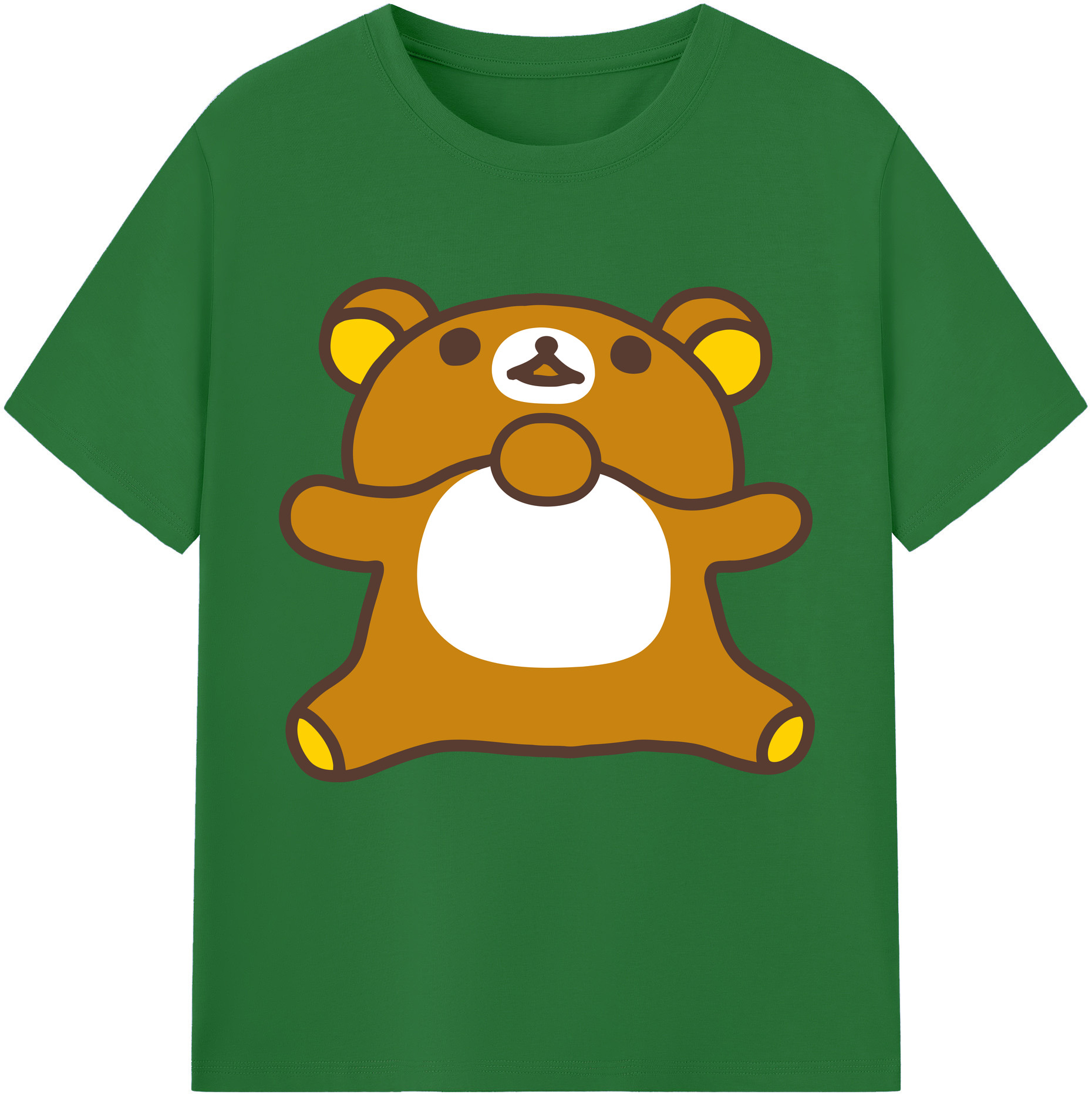 （画像用） リラックマ リラックマ キイロイトリ Rilakkuma Korilakkuma Kiiroitori 綿100％半袖Tシャツ（フロントプリント）