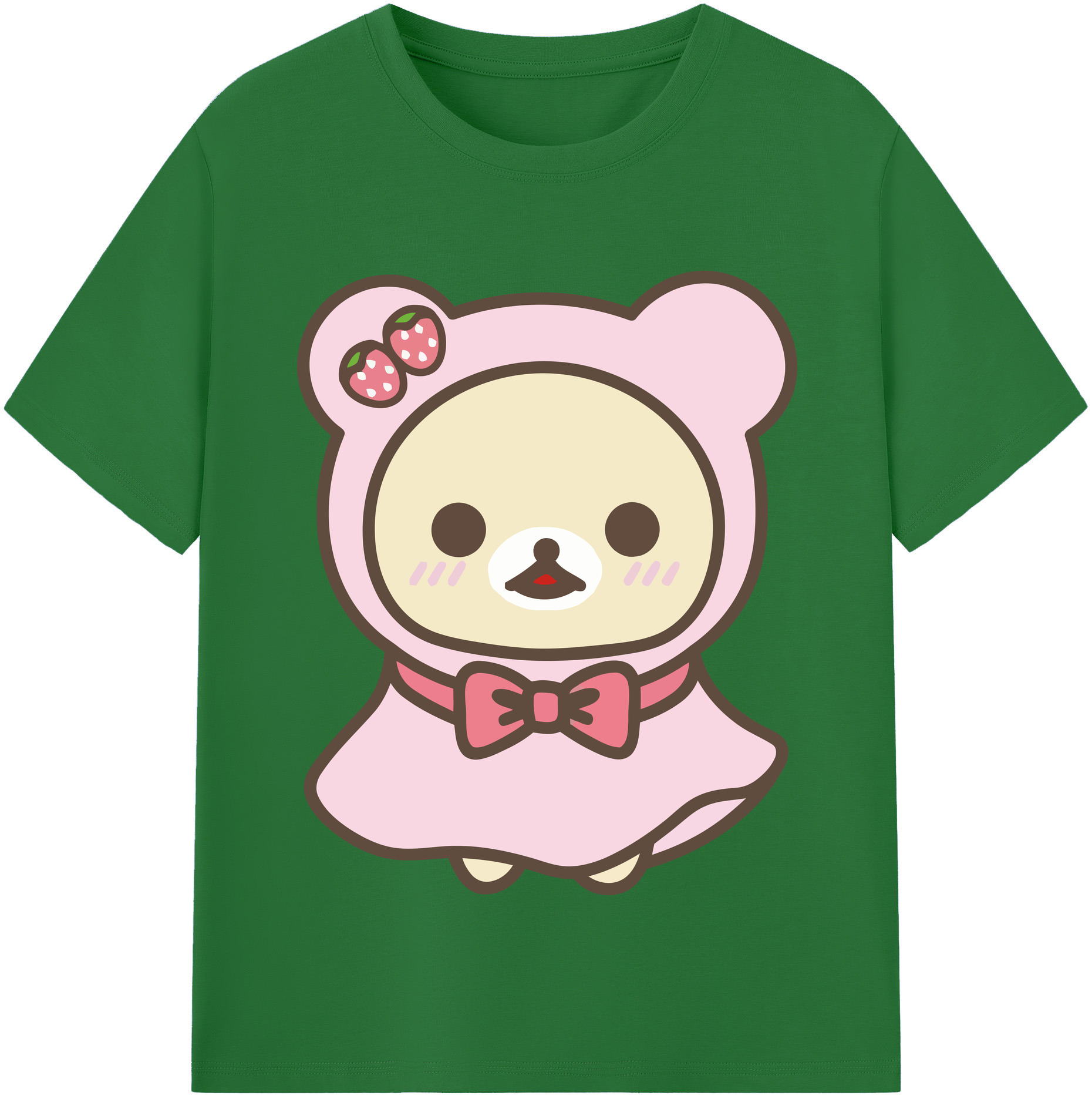 （画像用） リラックマ リラックマ キイロイトリ Rilakkuma Korilakkuma Kiiroitori 綿100％半袖Tシャツ（フロントプリント）