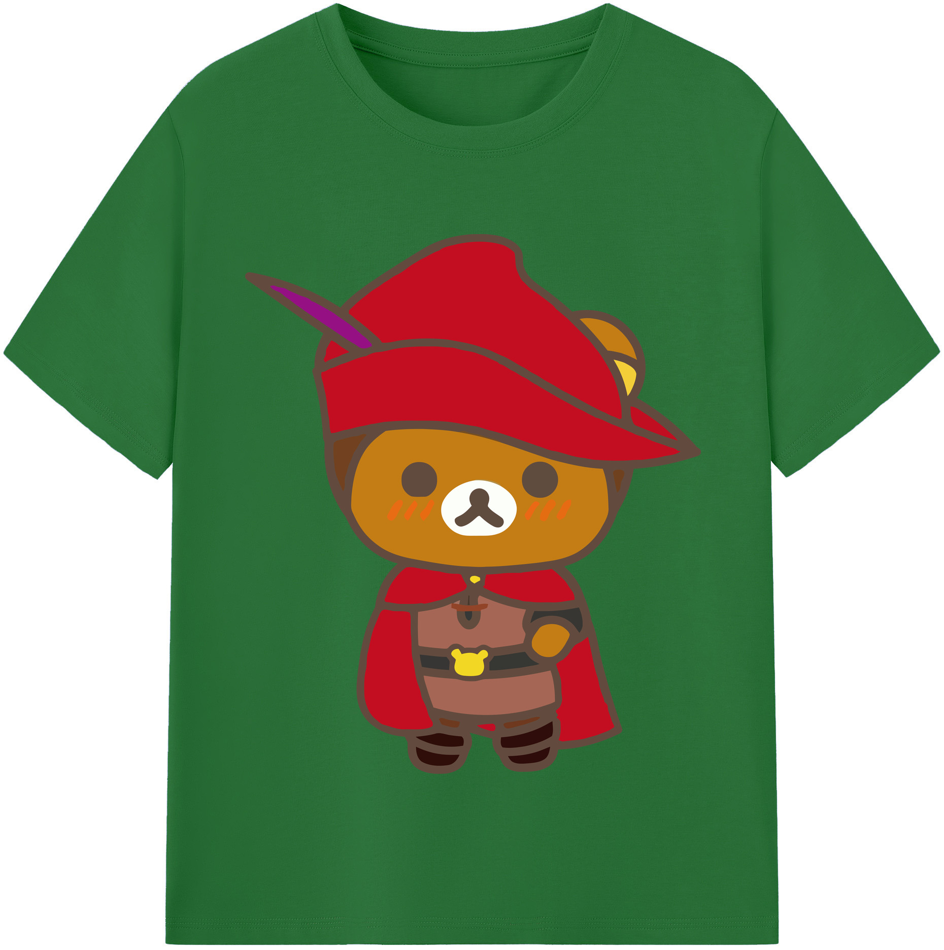 （画像用） リラックマ リラックマ キイロイトリ Rilakkuma Korilakkuma Kiiroitori 綿100％半袖Tシャツ（フロントプリント）