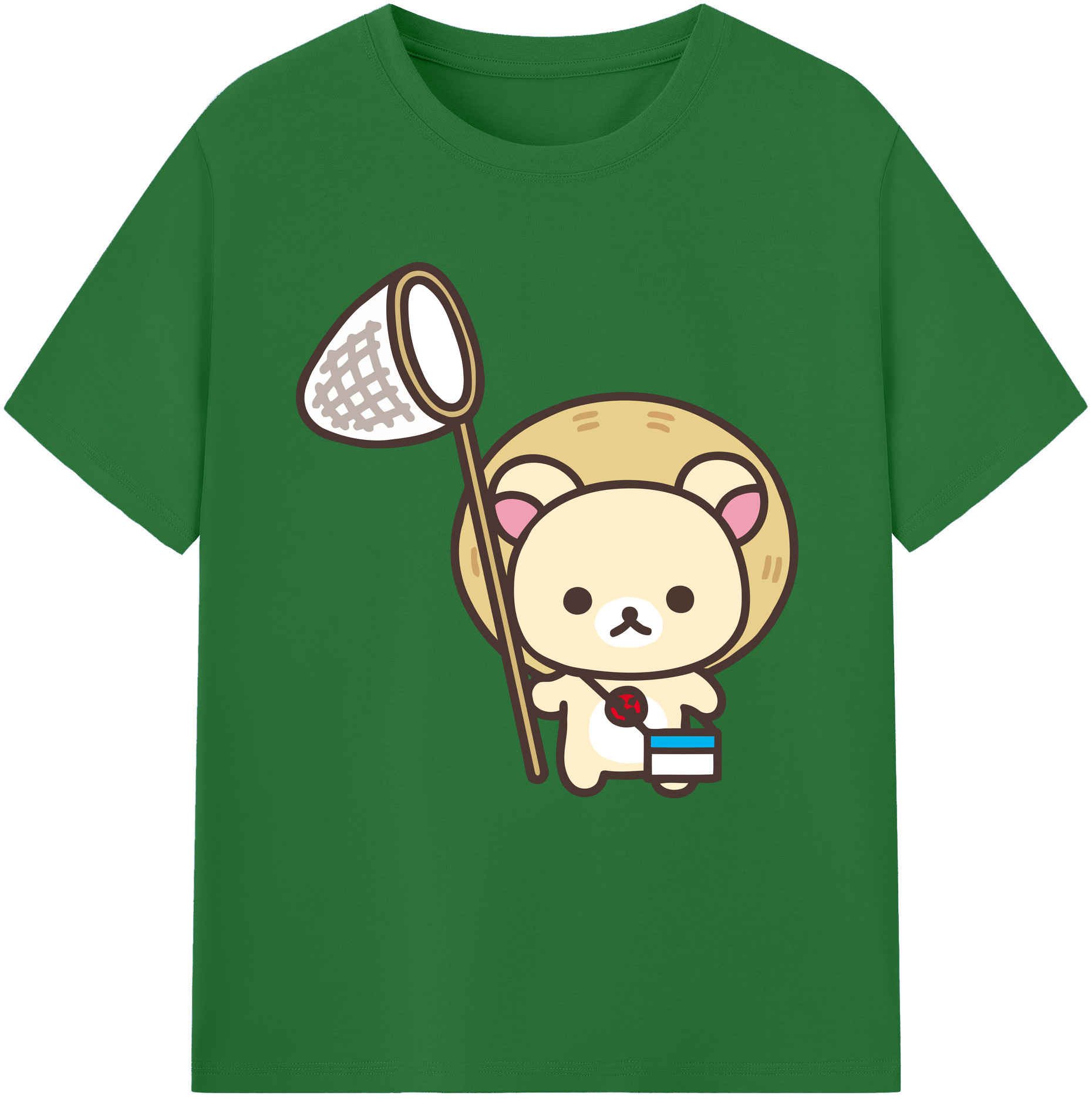 （画像用） リラックマ リラックマ キイロイトリ Rilakkuma Korilakkuma Kiiroitori 綿100％半袖Tシャツ（フロントプリント）