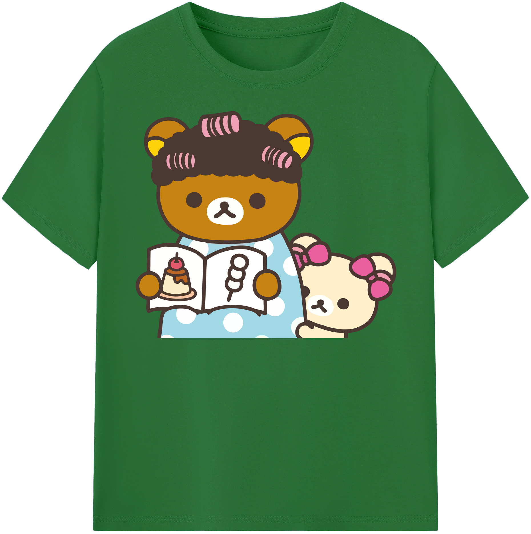 （画像用） リラックマ リラックマ キイロイトリ Rilakkuma Korilakkuma Kiiroitori 綿100％半袖Tシャツ（フロントプリント）