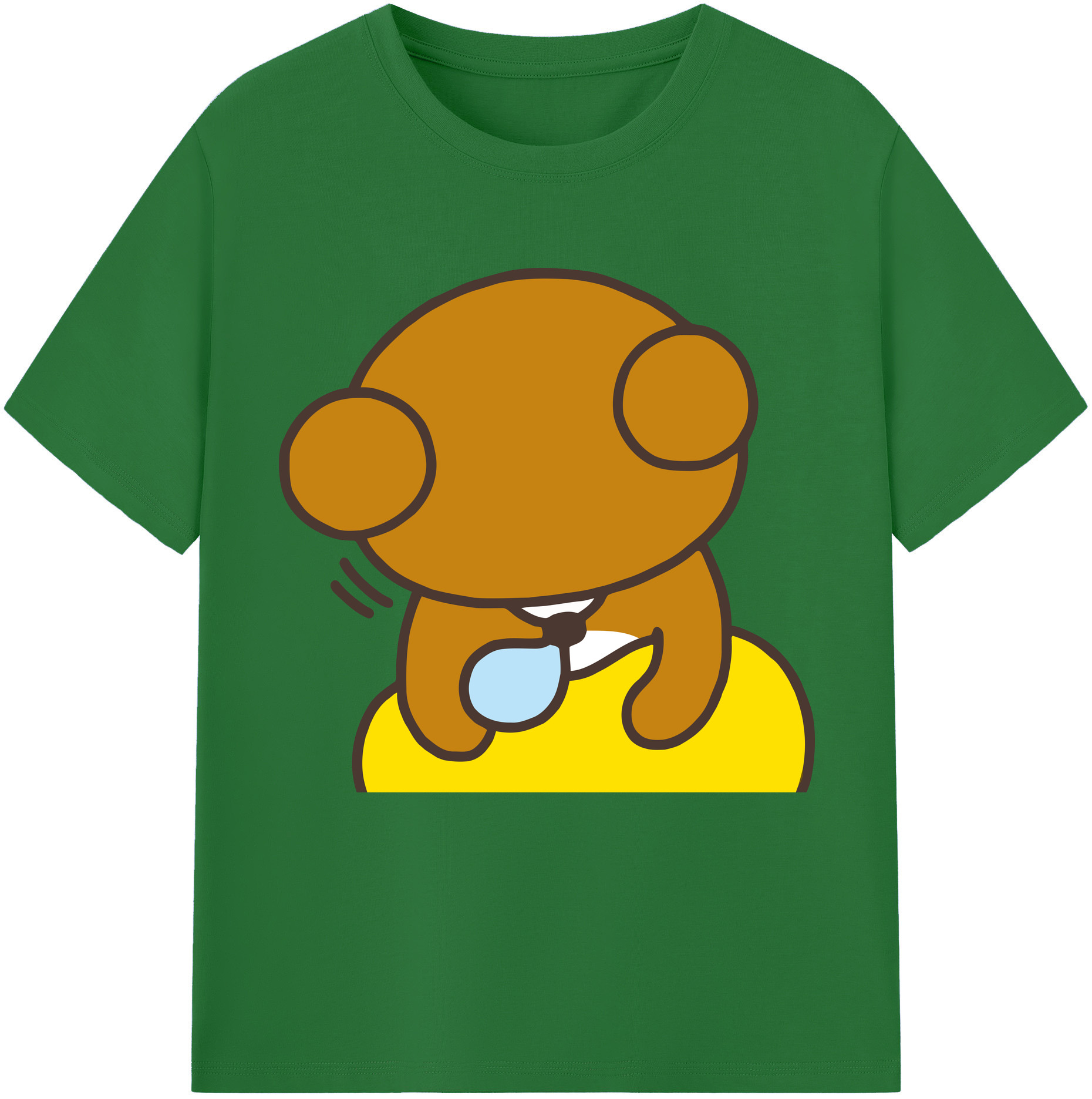 （画像用） リラックマ リラックマ キイロイトリ Rilakkuma Korilakkuma Kiiroitori 綿100％半袖Tシャツ（フロントプリント）