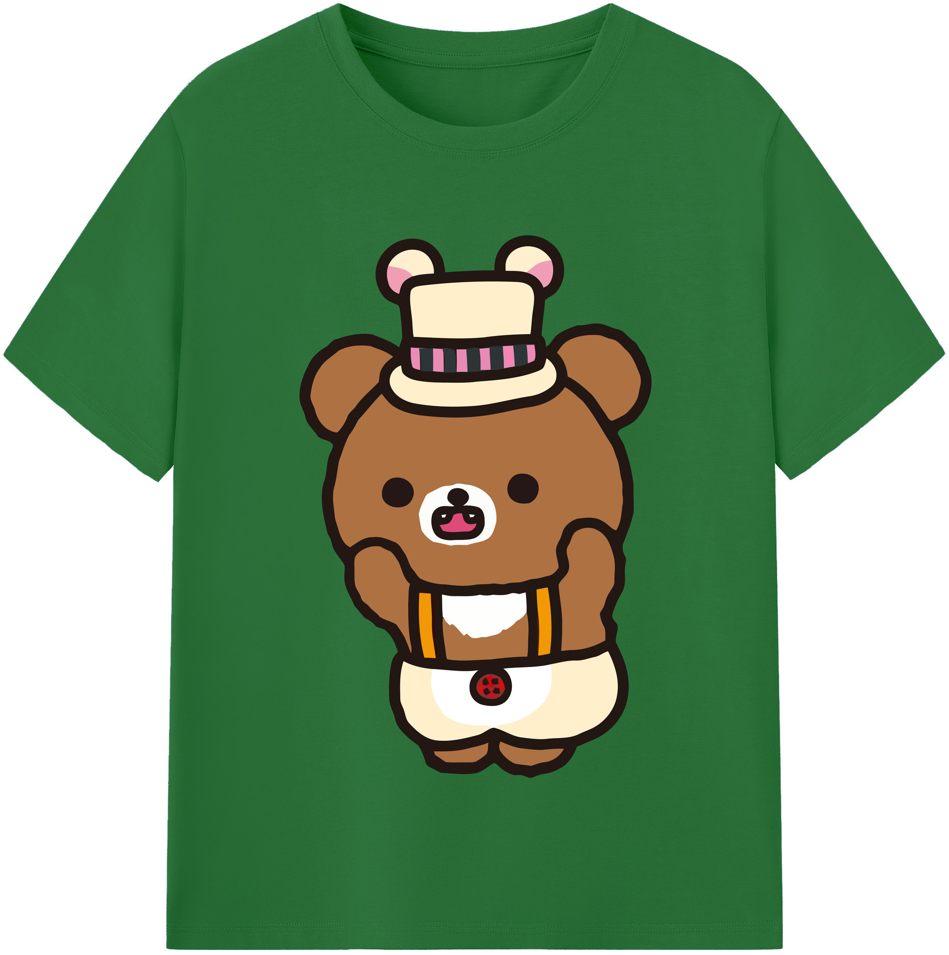 （画像用） リラックマ リラックマ キイロイトリ Rilakkuma Korilakkuma Kiiroitori 綿100％半袖Tシャツ（フロントプリント）