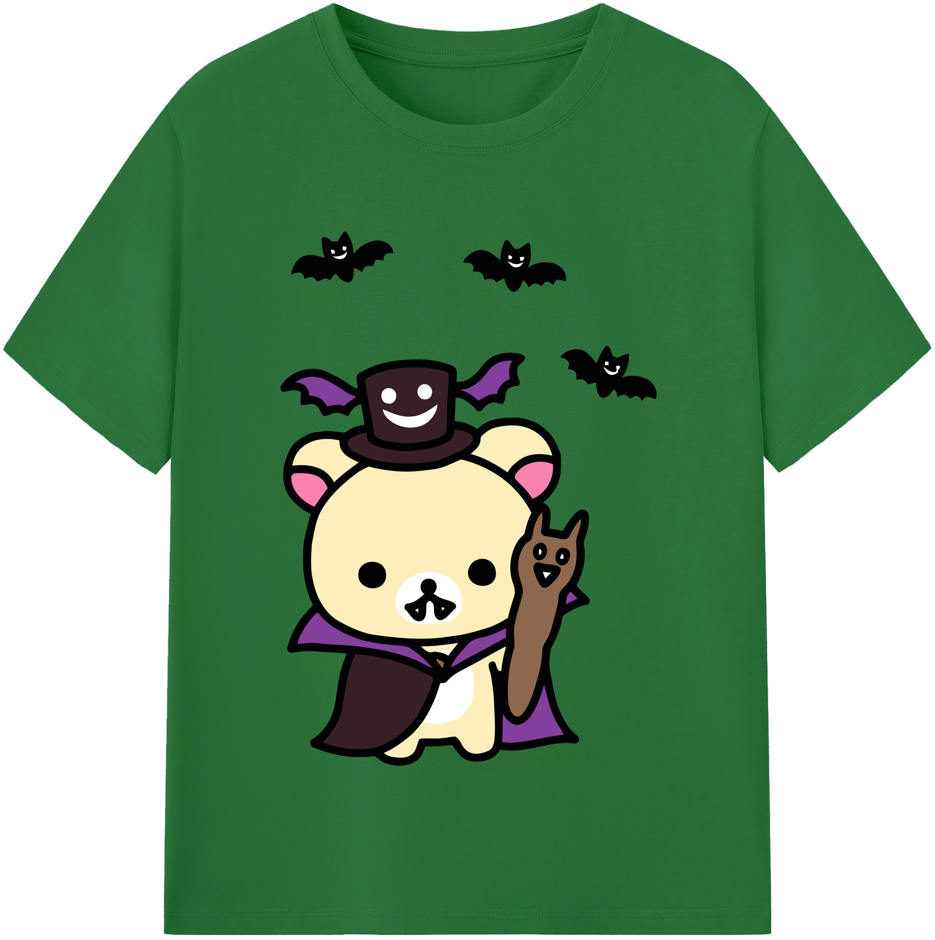（画像用） リラックマ リラックマ キイロイトリ Rilakkuma Korilakkuma Kiiroitori 綿100％半袖Tシャツ（フロントプリント）