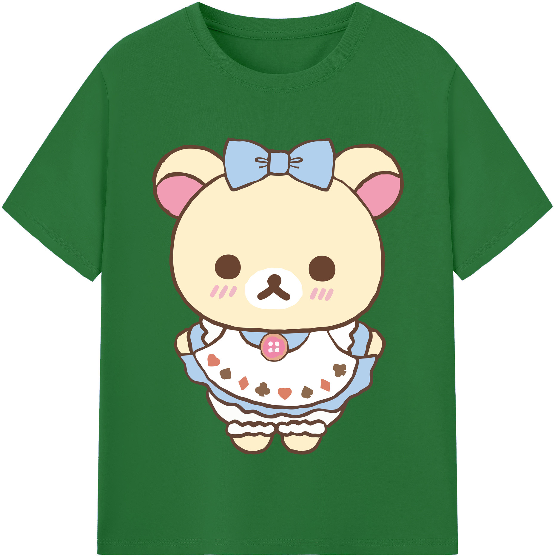 （画像用） リラックマ リラックマ キイロイトリ Rilakkuma Korilakkuma Kiiroitori 綿100％半袖Tシャツ（フロントプリント）