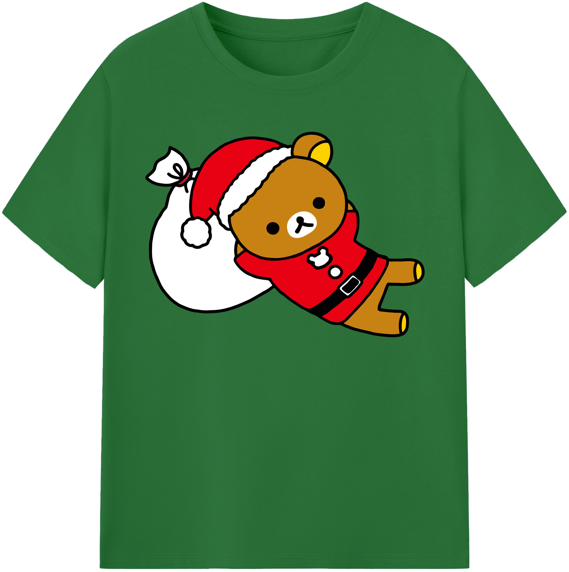 （画像用） リラックマ リラックマ キイロイトリ Rilakkuma Korilakkuma Kiiroitori 綿100％半袖Tシャツ（フロントプリント）