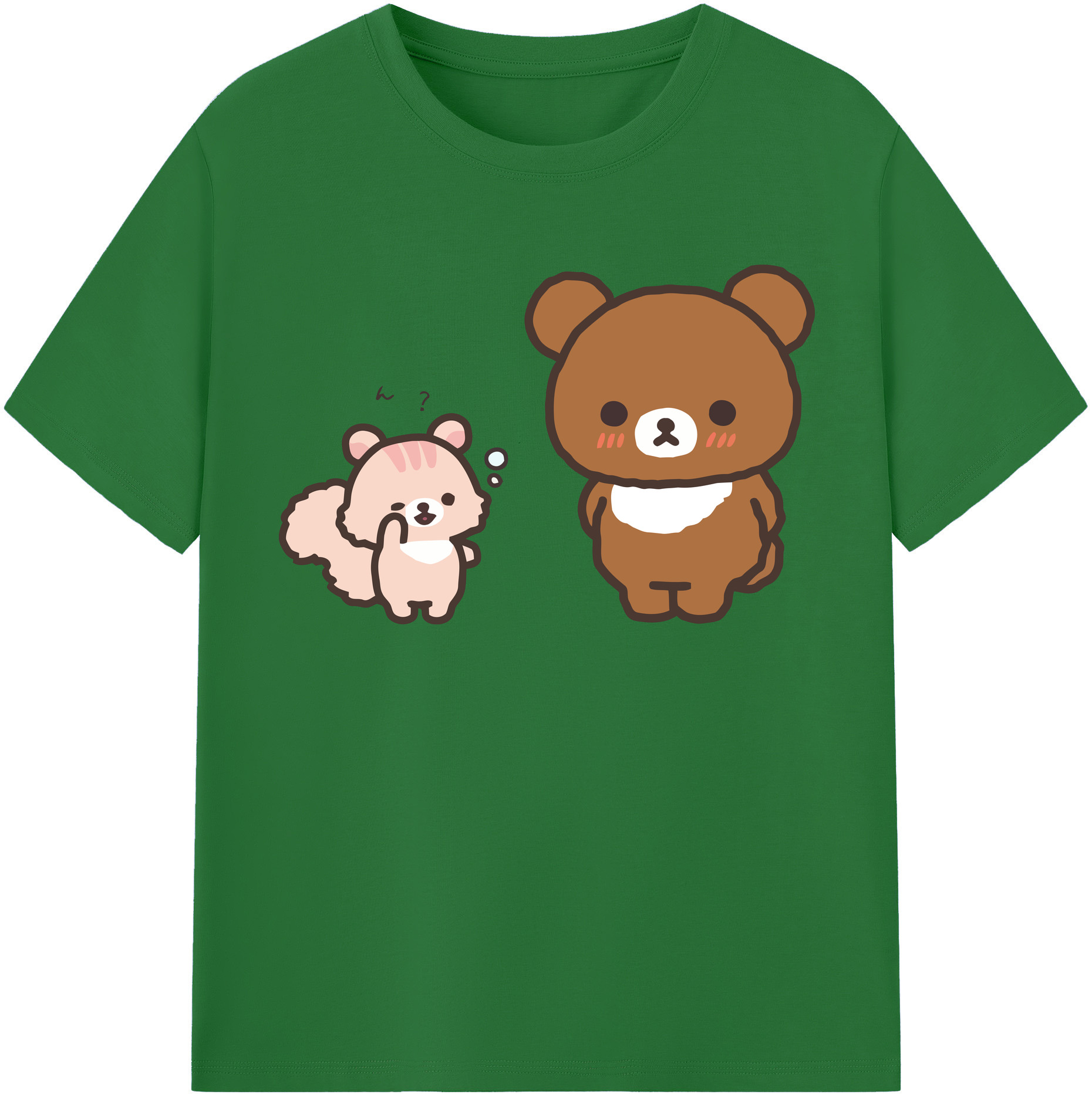 （画像用） リラックマ リラックマ キイロイトリ Rilakkuma Korilakkuma Kiiroitori 綿100％半袖Tシャツ（フロントプリント）