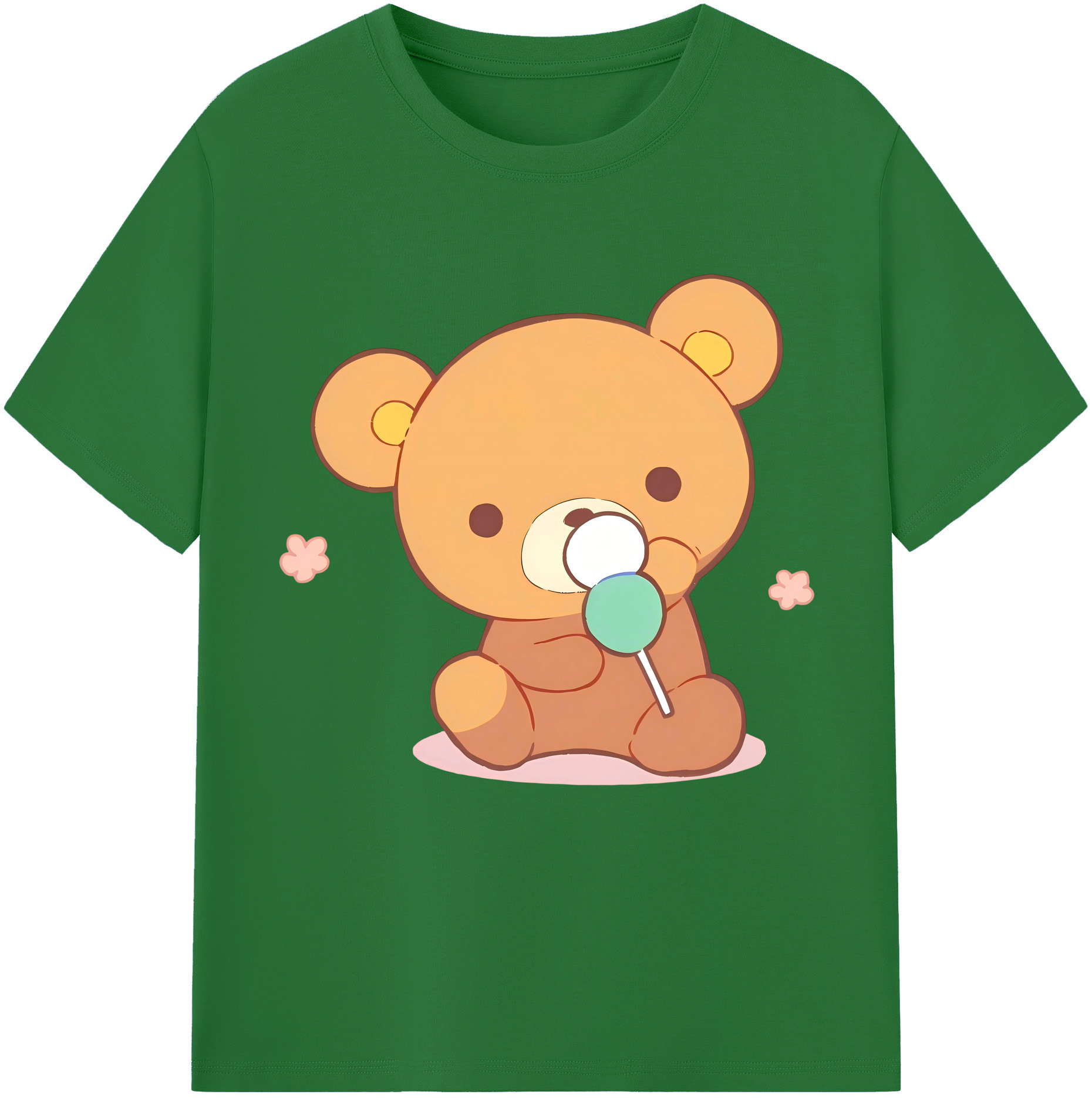 （画像用） リラックマ リラックマ キイロイトリ Rilakkuma Korilakkuma Kiiroitori 綿100％半袖Tシャツ（フロントプリント）