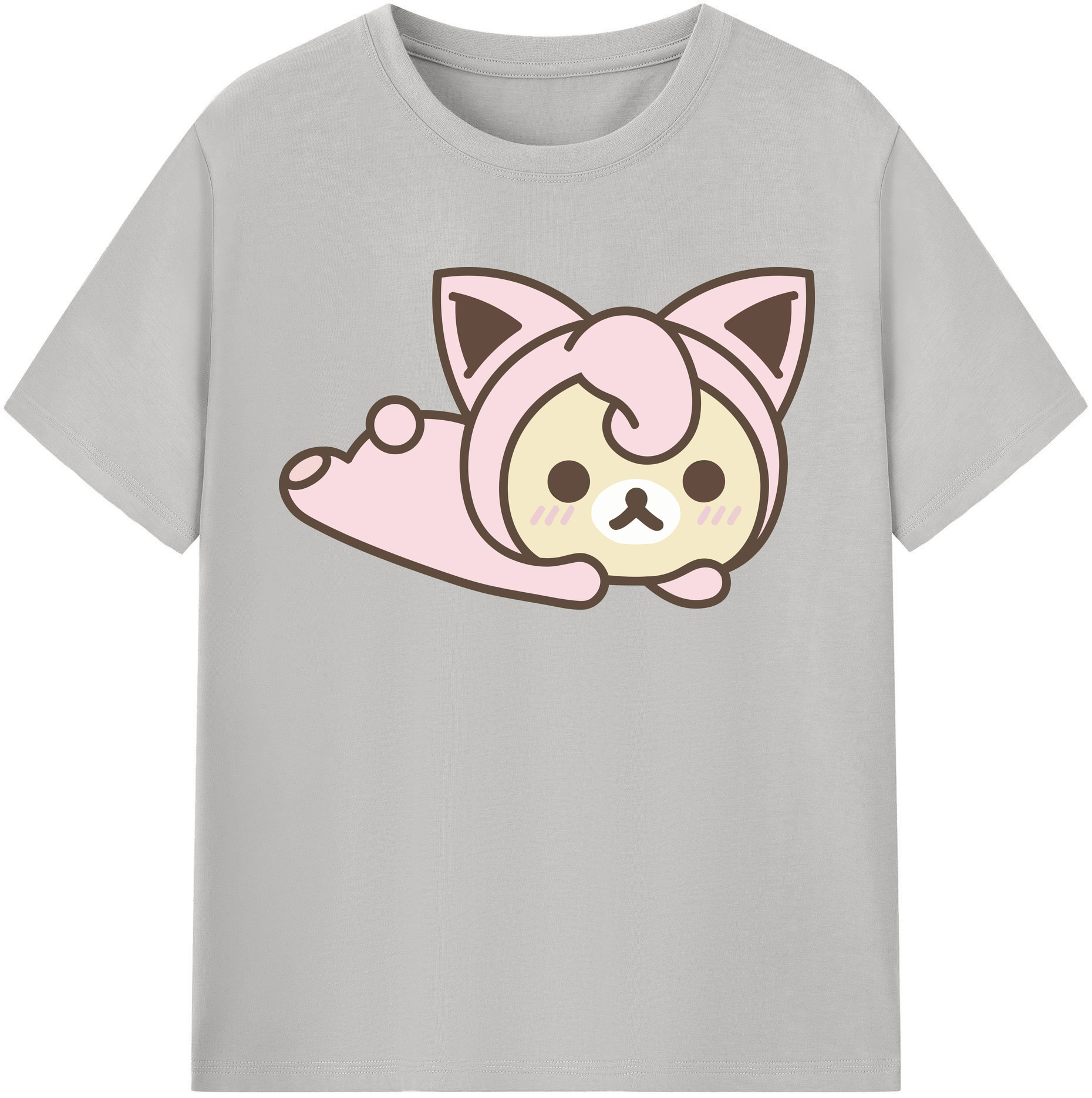 （画像用） リラックマ リラックマ キイロイトリ Rilakkuma Korilakkuma Kiiroitori 綿100％半袖Tシャツ（フロントプリント）