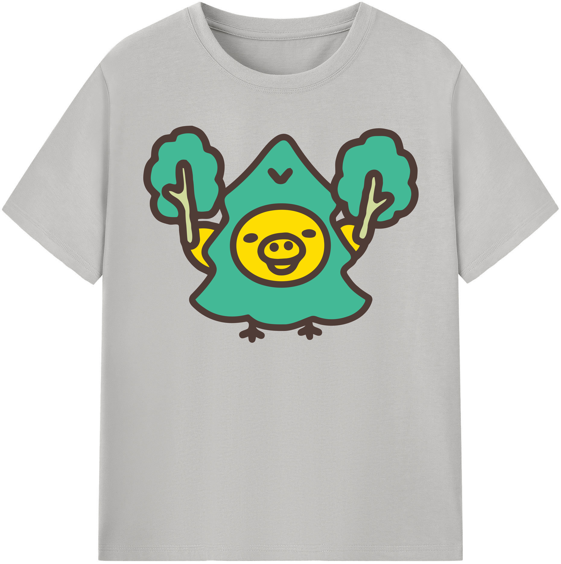 （画像用） リラックマ リラックマ キイロイトリ Rilakkuma Korilakkuma Kiiroitori 綿100％半袖Tシャツ（フロントプリント）