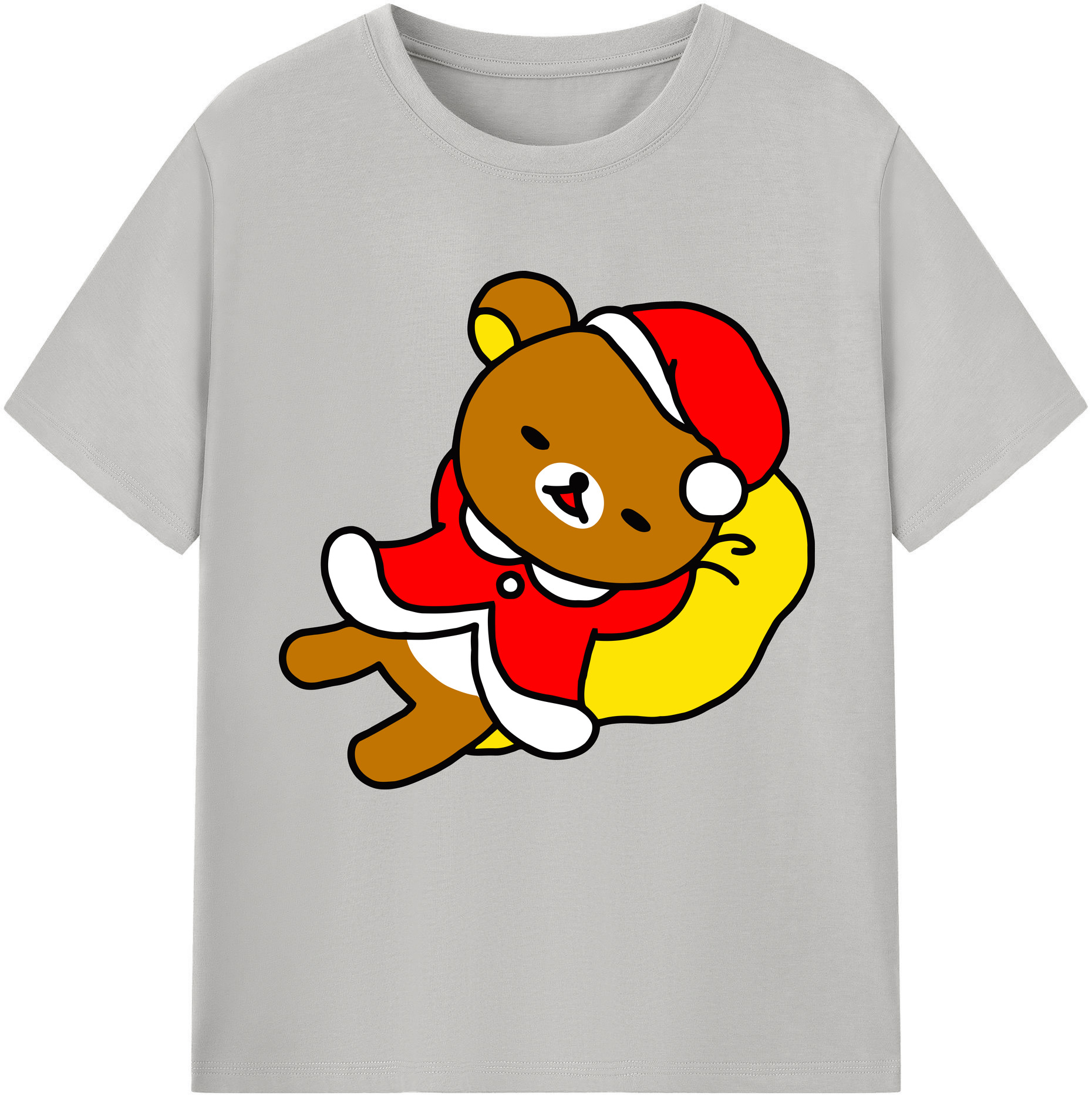 （画像用） リラックマ リラックマ キイロイトリ Rilakkuma Korilakkuma Kiiroitori 綿100％半袖Tシャツ（フロントプリント）