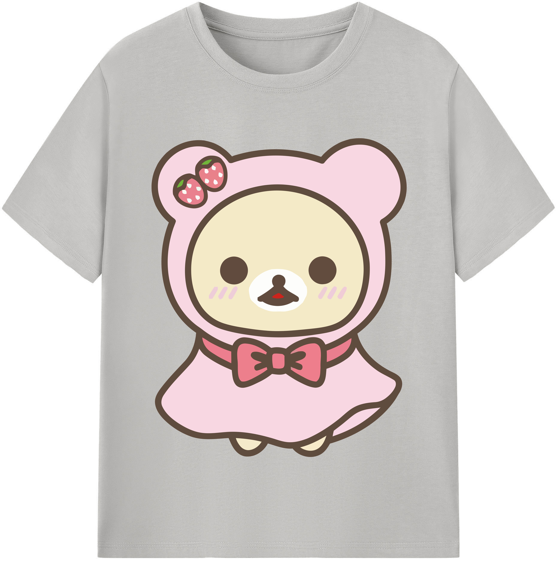 （画像用） リラックマ リラックマ キイロイトリ Rilakkuma Korilakkuma Kiiroitori 綿100％半袖Tシャツ（フロントプリント）