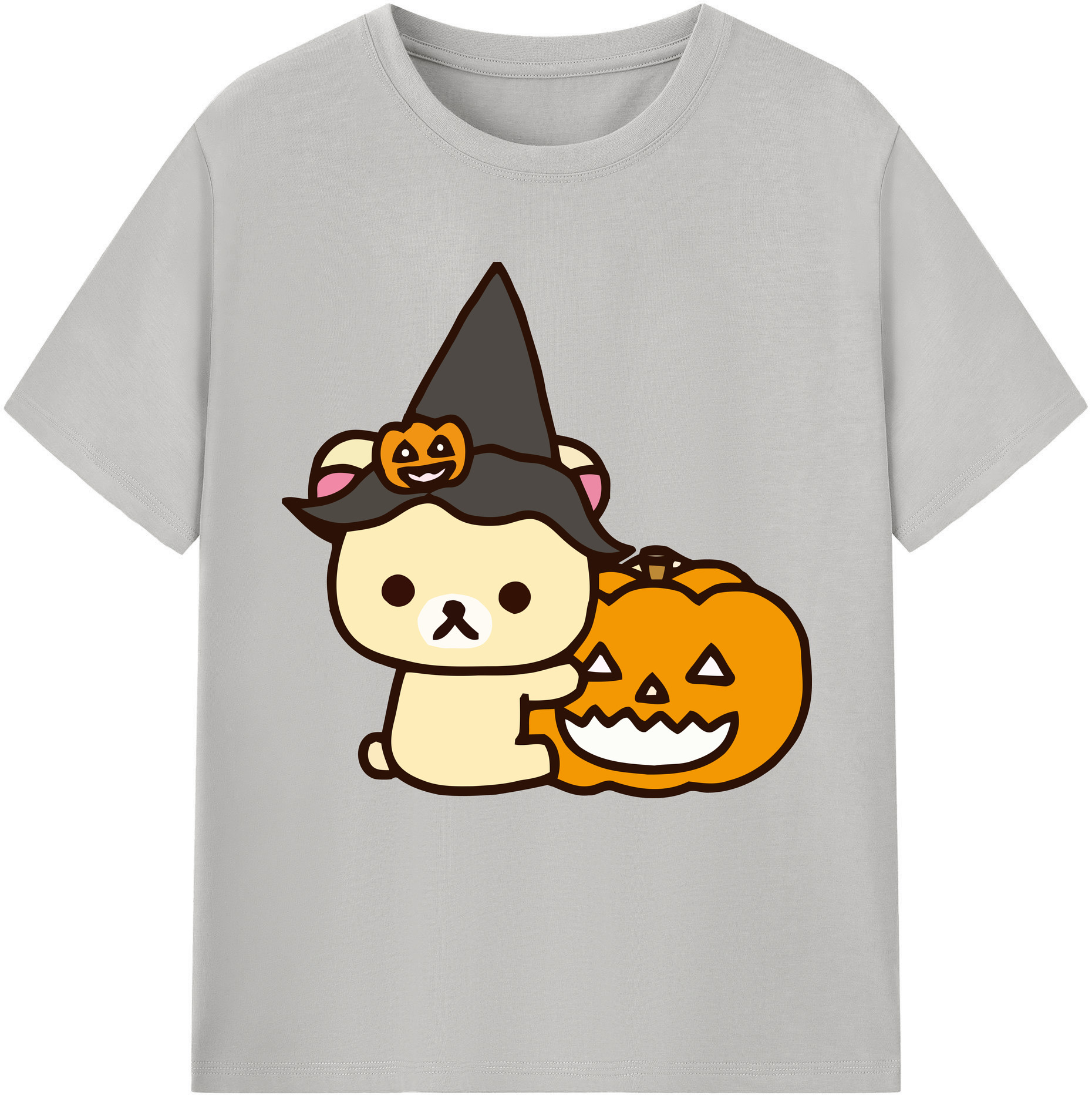 （画像用） リラックマ リラックマ キイロイトリ Rilakkuma Korilakkuma Kiiroitori 綿100％半袖Tシャツ（フロントプリント）