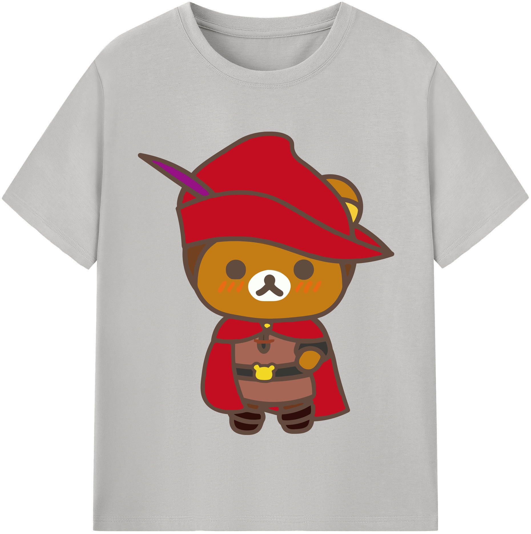 （画像用） リラックマ リラックマ キイロイトリ Rilakkuma Korilakkuma Kiiroitori 綿100％半袖Tシャツ（フロントプリント）