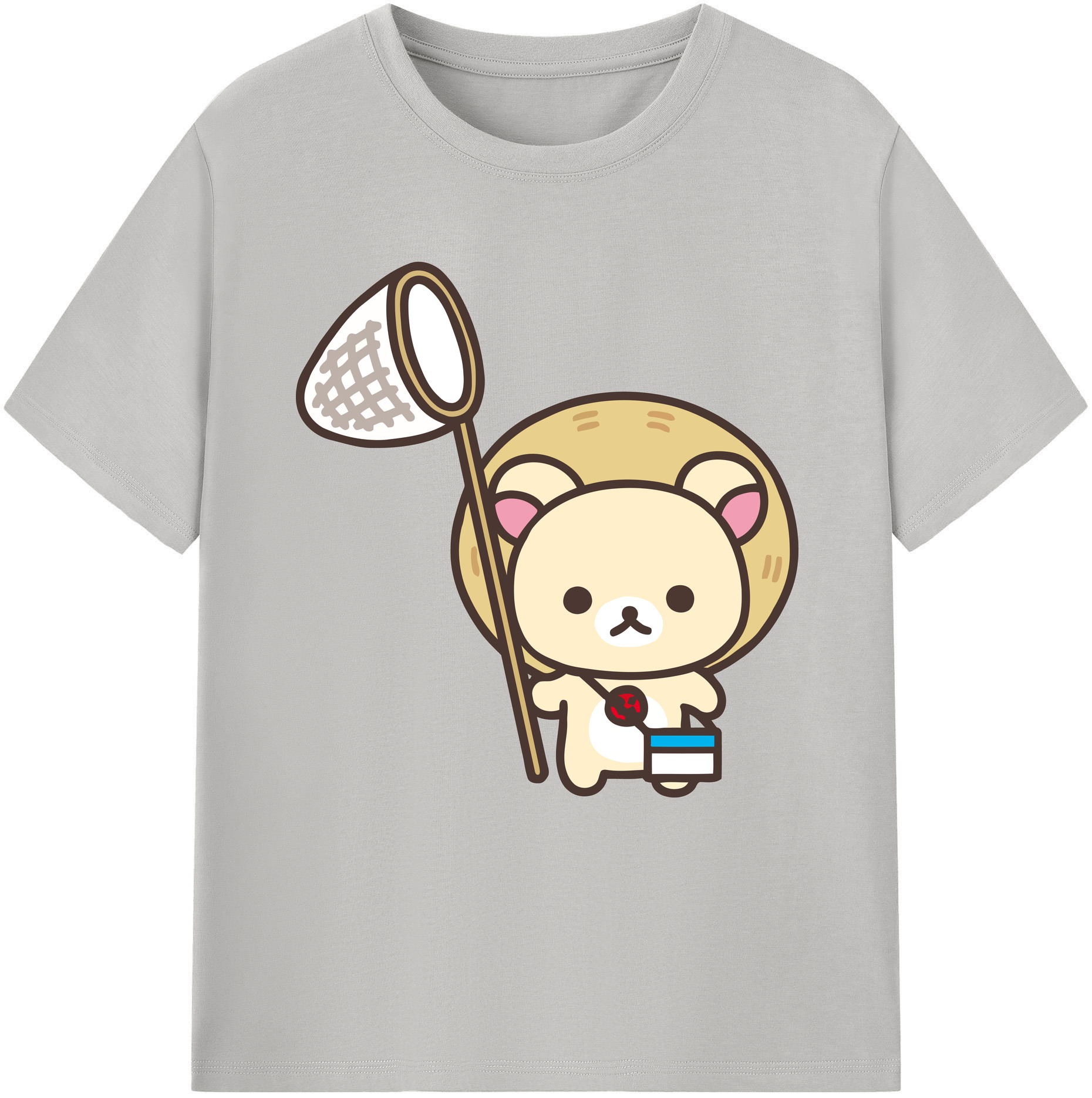 （画像用） リラックマ リラックマ キイロイトリ Rilakkuma Korilakkuma Kiiroitori 綿100％半袖Tシャツ（フロントプリント）