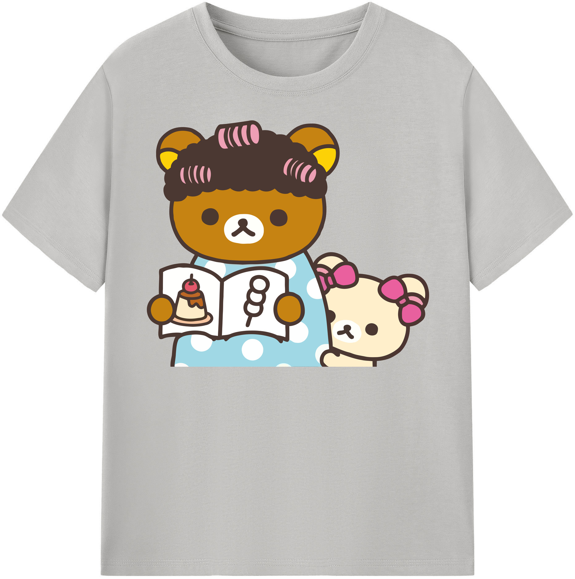（画像用） リラックマ リラックマ キイロイトリ Rilakkuma Korilakkuma Kiiroitori 綿100％半袖Tシャツ（フロントプリント）