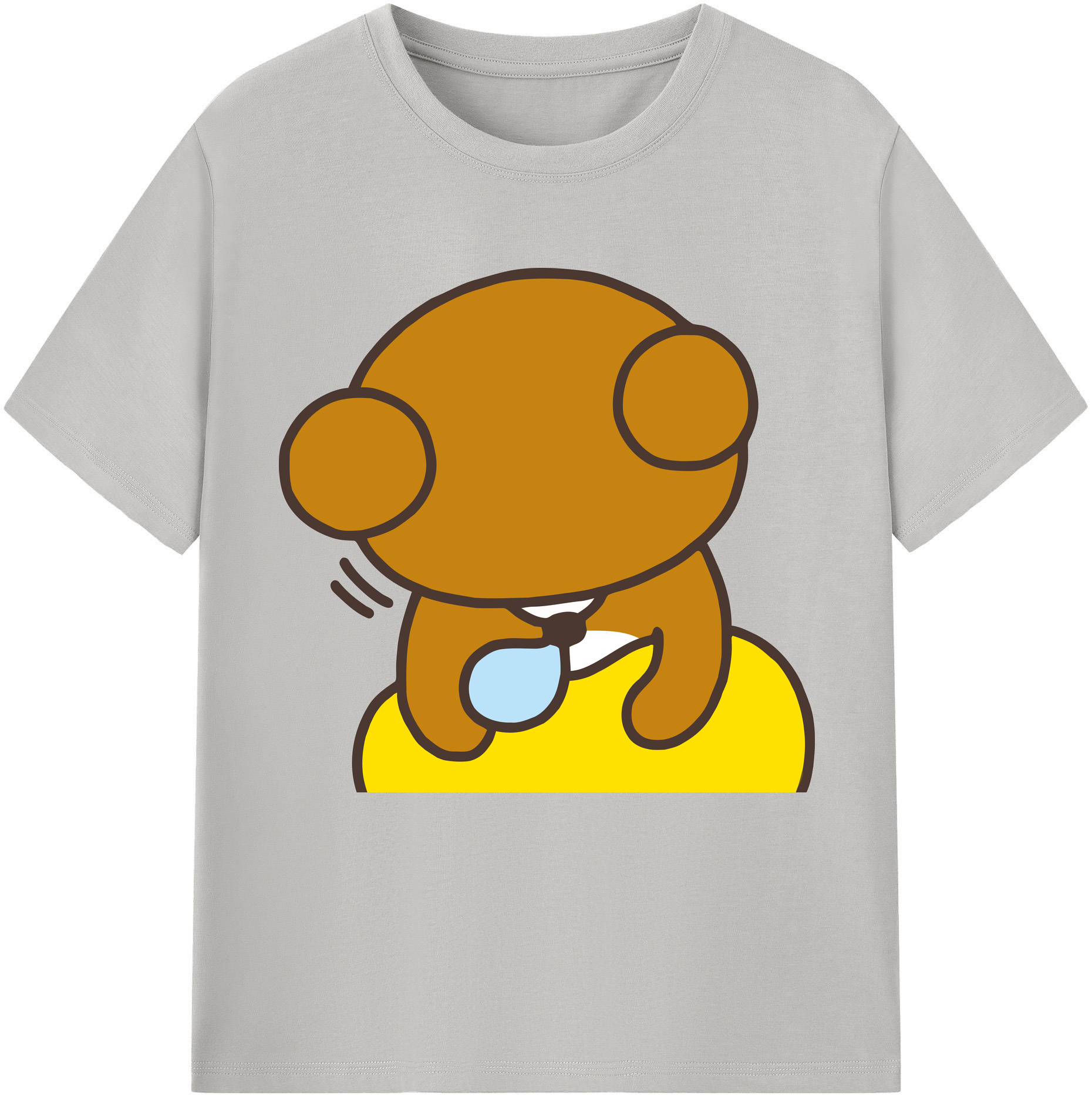 （画像用） リラックマ リラックマ キイロイトリ Rilakkuma Korilakkuma Kiiroitori 綿100％半袖Tシャツ（フロントプリント）