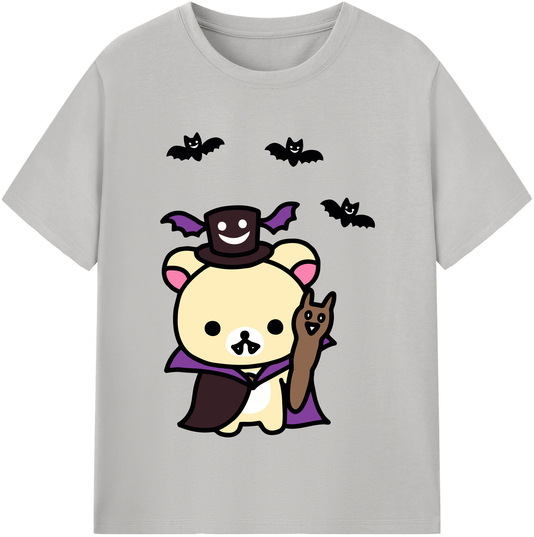 （画像用） リラックマ リラックマ キイロイトリ Rilakkuma Korilakkuma Kiiroitori 綿100％半袖Tシャツ（フロントプリント）