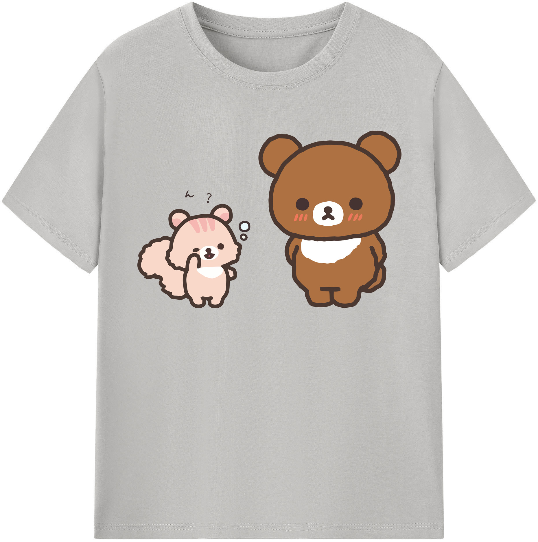 （画像用） リラックマ リラックマ キイロイトリ Rilakkuma Korilakkuma Kiiroitori 綿100％半袖Tシャツ（フロントプリント）