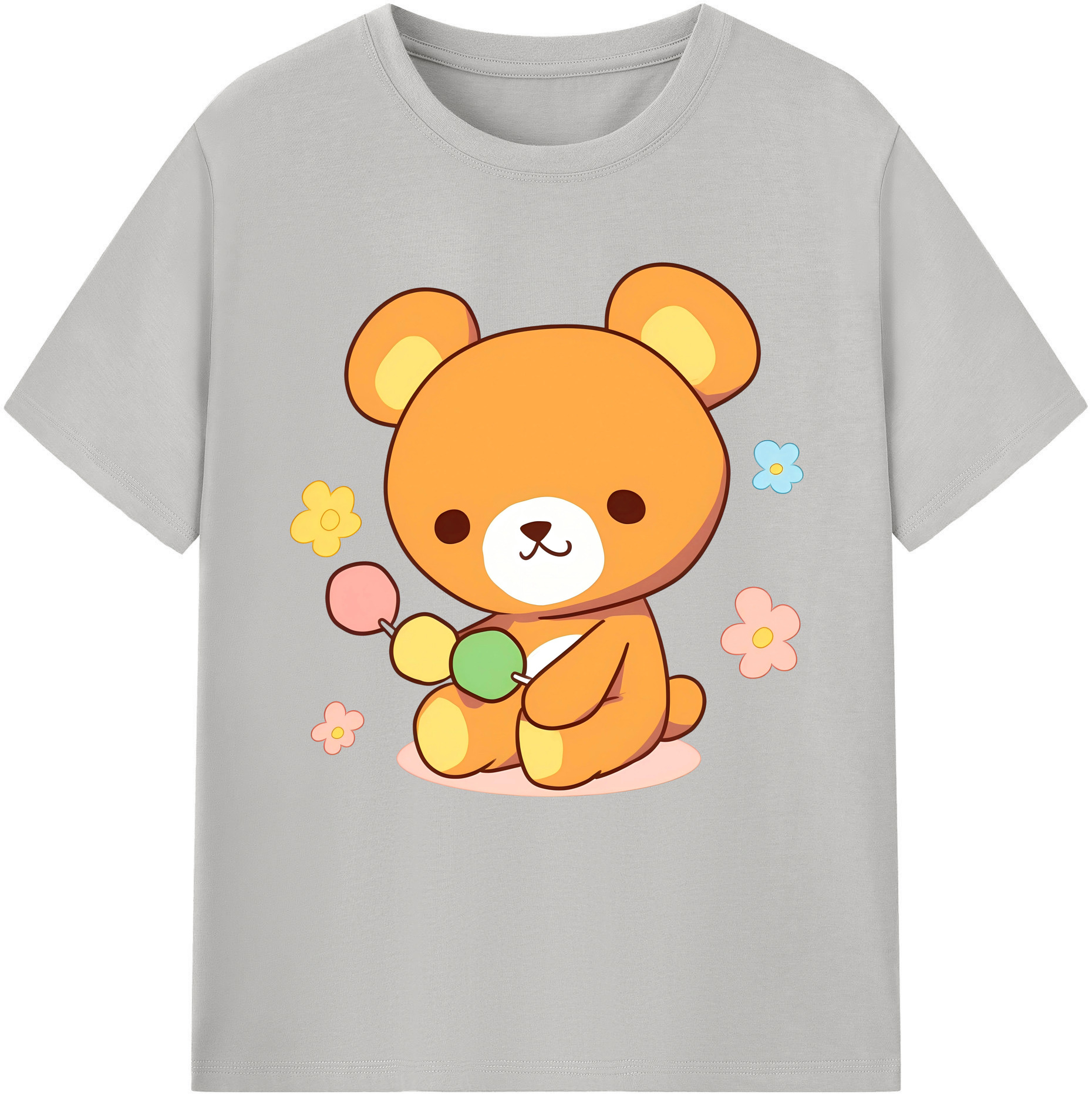 （画像用） リラックマ リラックマ キイロイトリ Rilakkuma Korilakkuma Kiiroitori 綿100％半袖Tシャツ（フロントプリント）