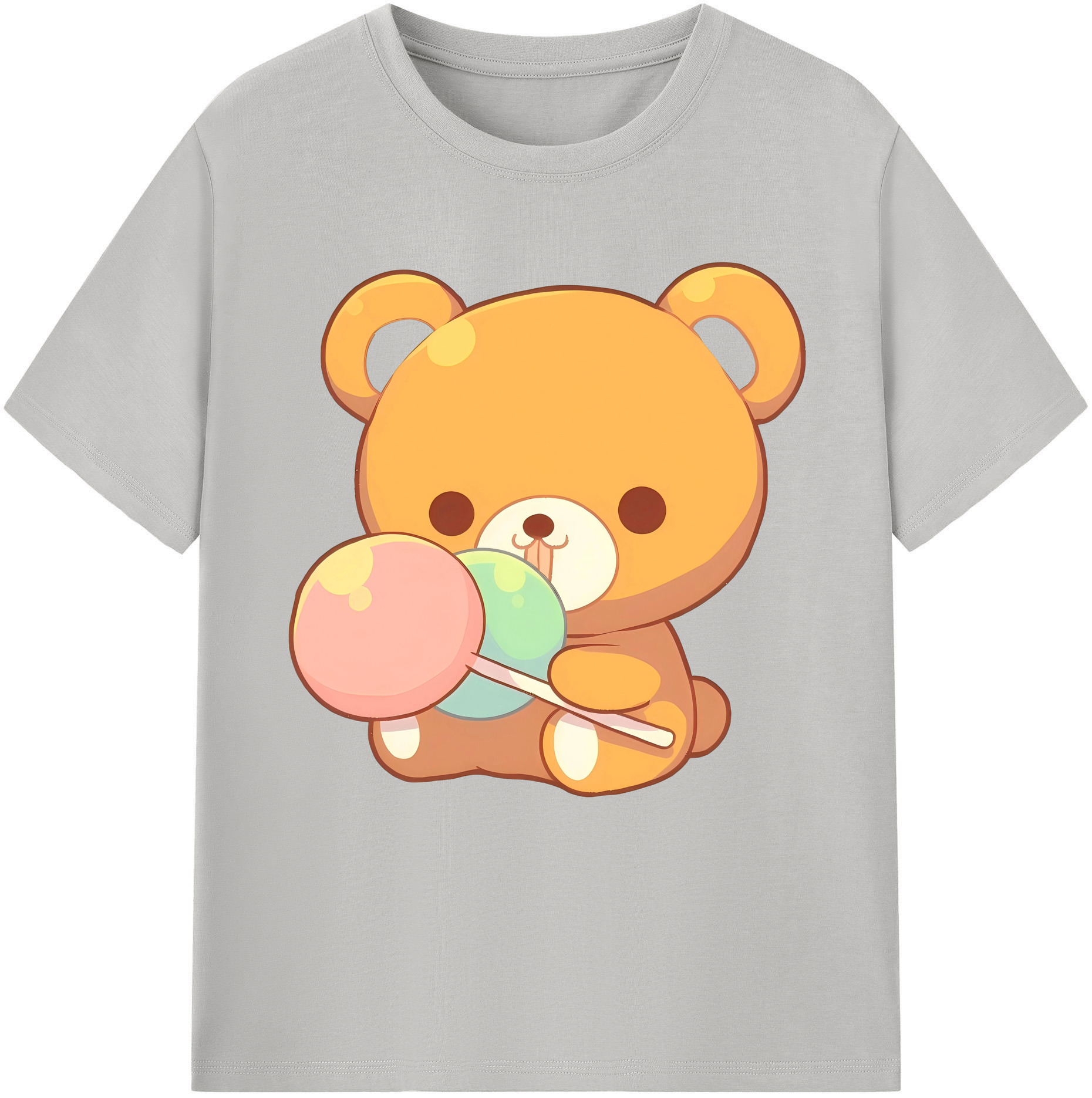 （画像用） リラックマ リラックマ キイロイトリ Rilakkuma Korilakkuma Kiiroitori 綿100％半袖Tシャツ（フロントプリント）