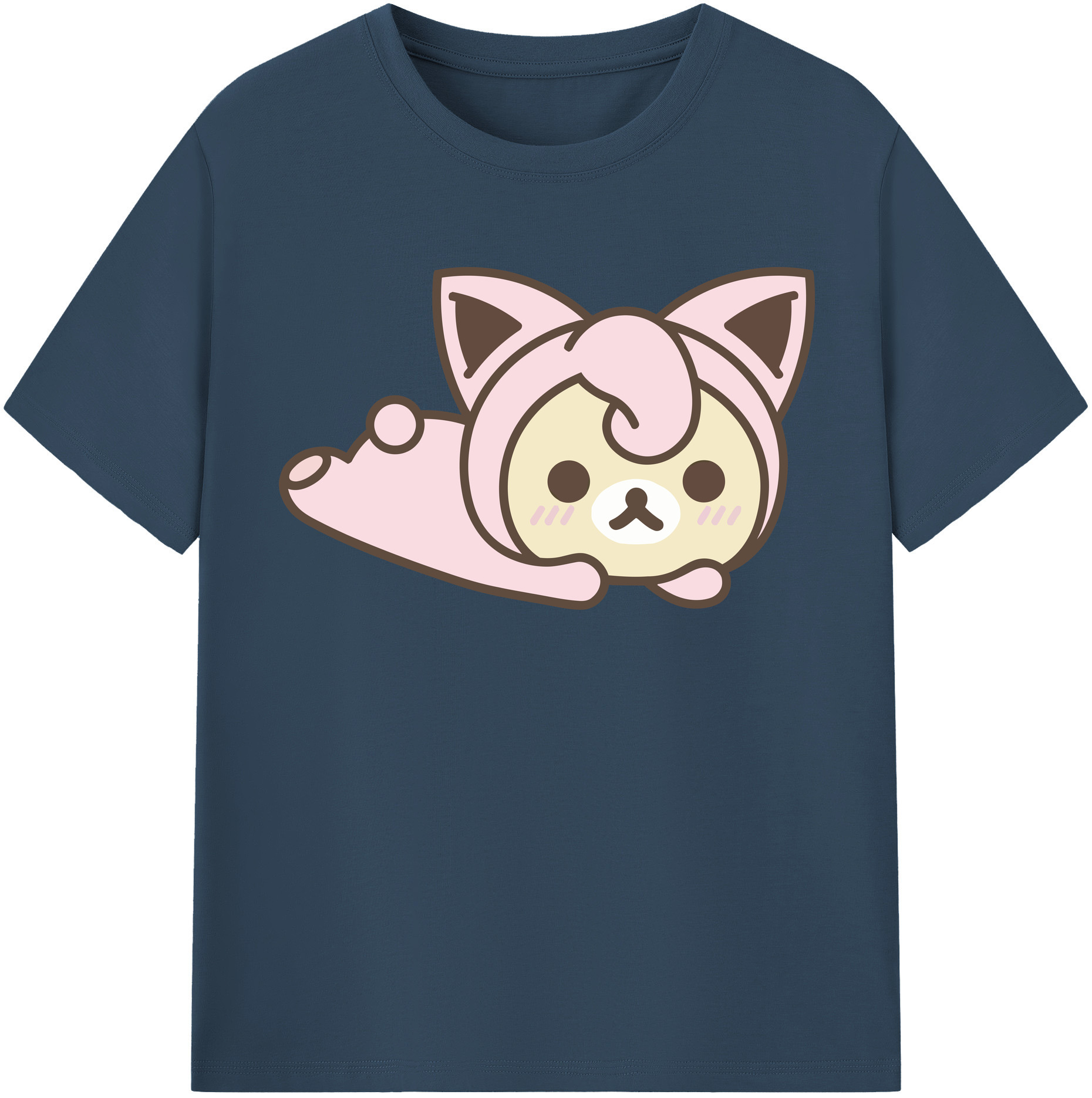 （画像用） リラックマ リラックマ キイロイトリ Rilakkuma Korilakkuma Kiiroitori 綿100％半袖Tシャツ（フロントプリント）