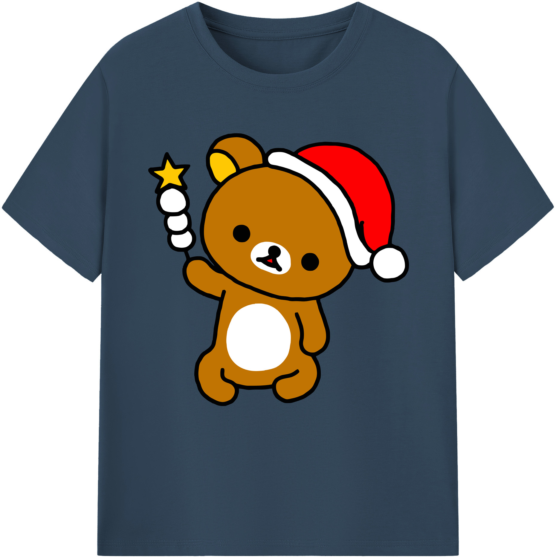 （画像用） リラックマ リラックマ キイロイトリ Rilakkuma Korilakkuma Kiiroitori 綿100％半袖Tシャツ（フロントプリント）