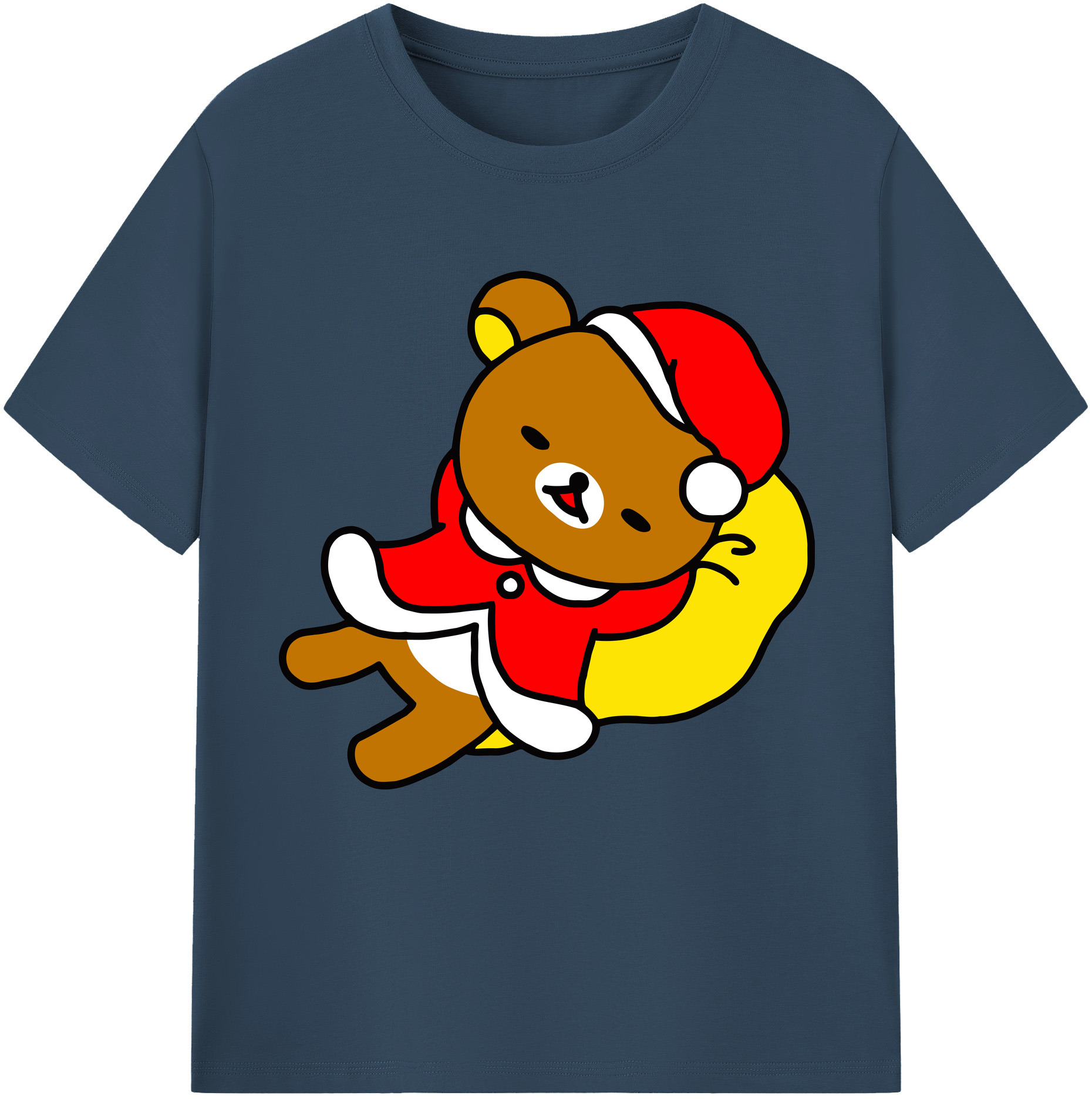 （画像用） リラックマ リラックマ キイロイトリ Rilakkuma Korilakkuma Kiiroitori 綿100％半袖Tシャツ（フロントプリント）