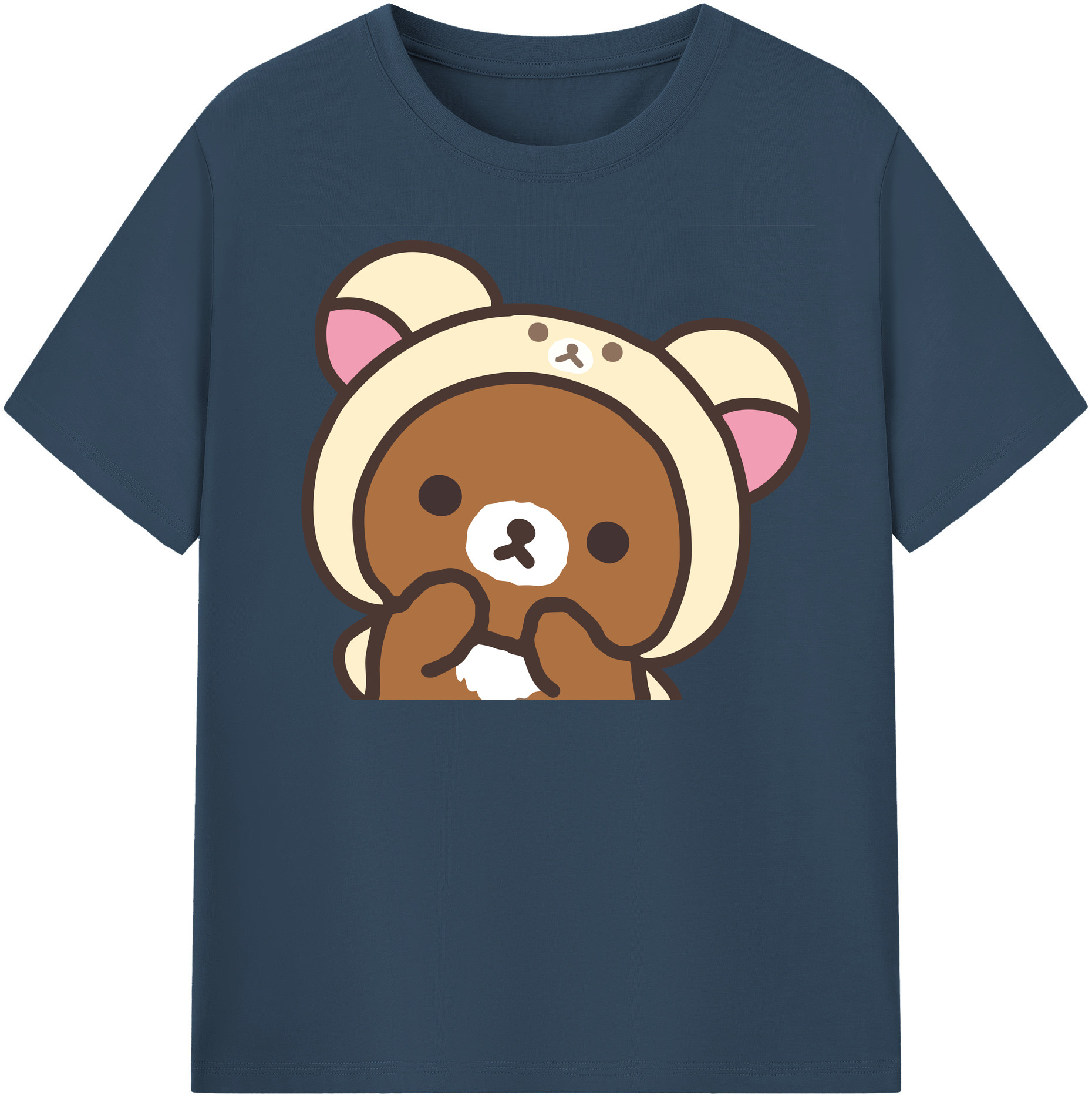 （画像用） リラックマ リラックマ キイロイトリ Rilakkuma Korilakkuma Kiiroitori 綿100％半袖Tシャツ（フロントプリント）