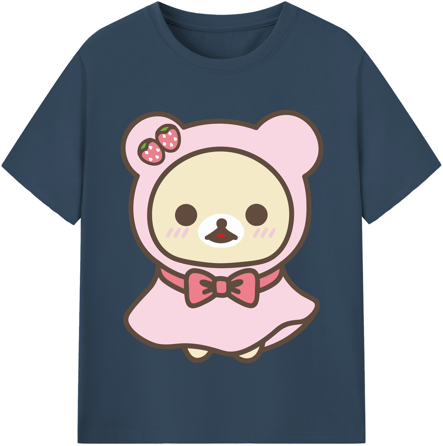 （画像用） リラックマ リラックマ キイロイトリ Rilakkuma Korilakkuma Kiiroitori 綿100％半袖Tシャツ（フロントプリント）