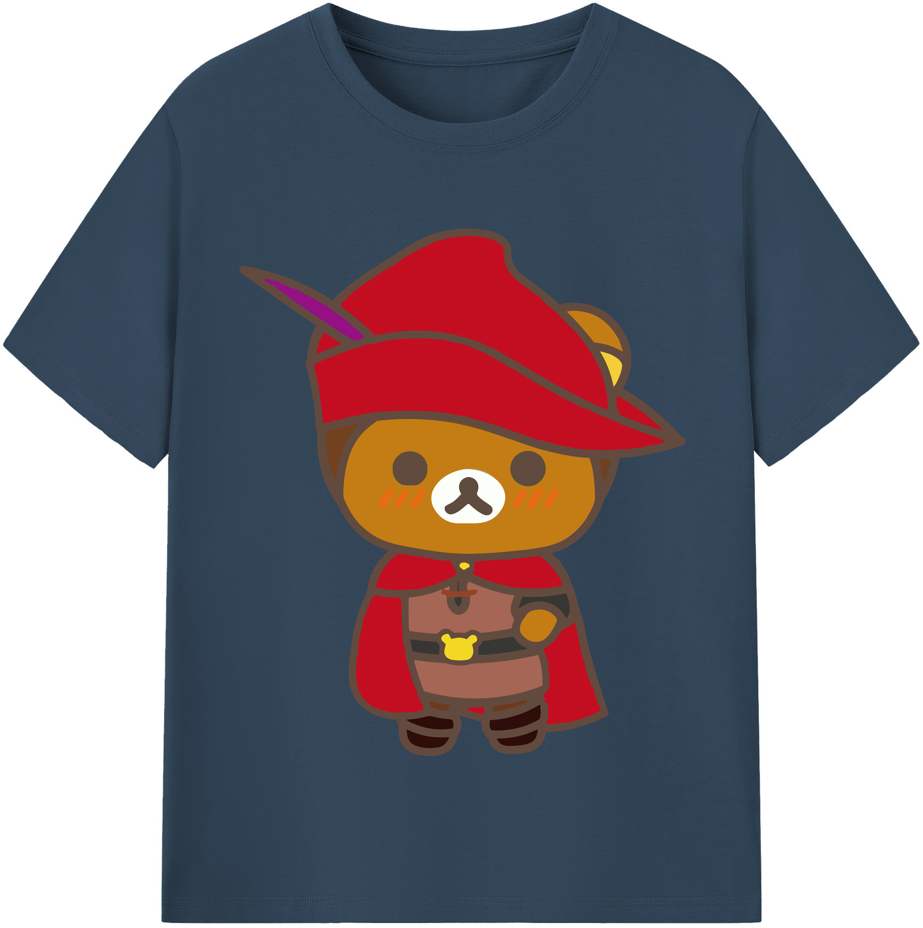 （画像用） リラックマ リラックマ キイロイトリ Rilakkuma Korilakkuma Kiiroitori 綿100％半袖Tシャツ（フロントプリント）