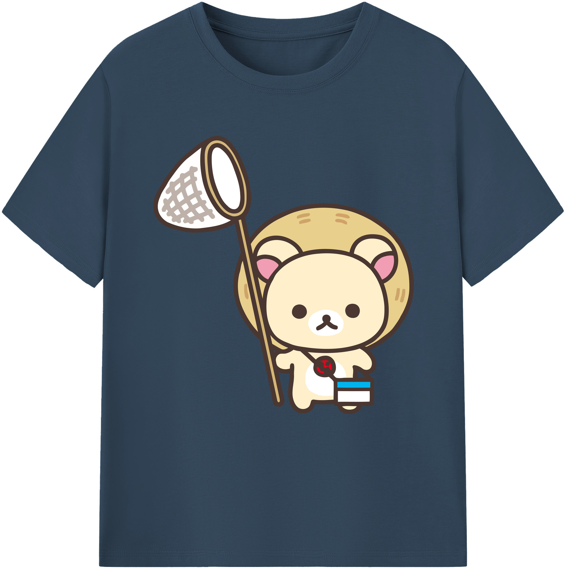 （画像用） リラックマ リラックマ キイロイトリ Rilakkuma Korilakkuma Kiiroitori 綿100％半袖Tシャツ（フロントプリント）