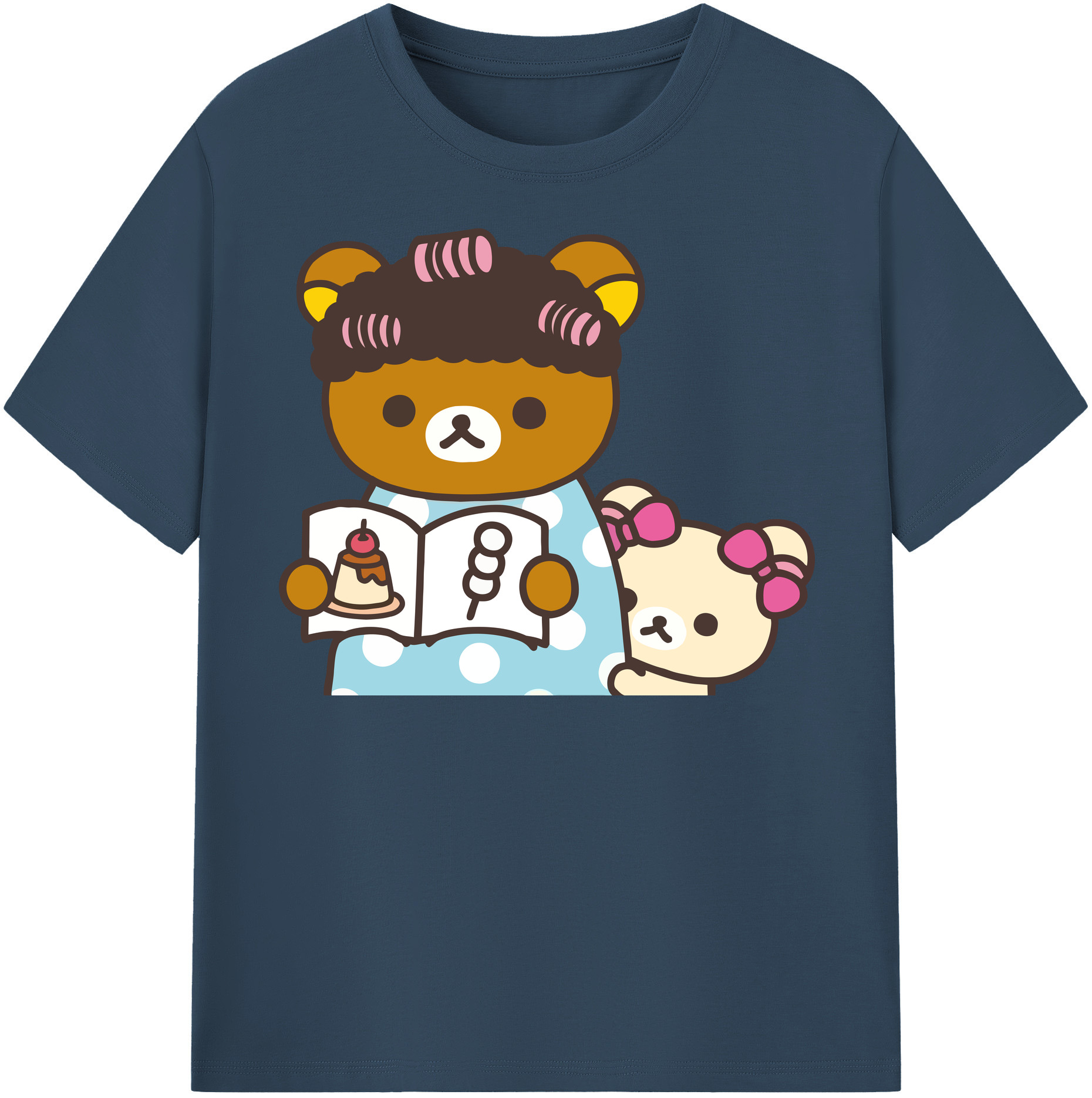 （画像用） リラックマ リラックマ キイロイトリ Rilakkuma Korilakkuma Kiiroitori 綿100％半袖Tシャツ（フロントプリント）