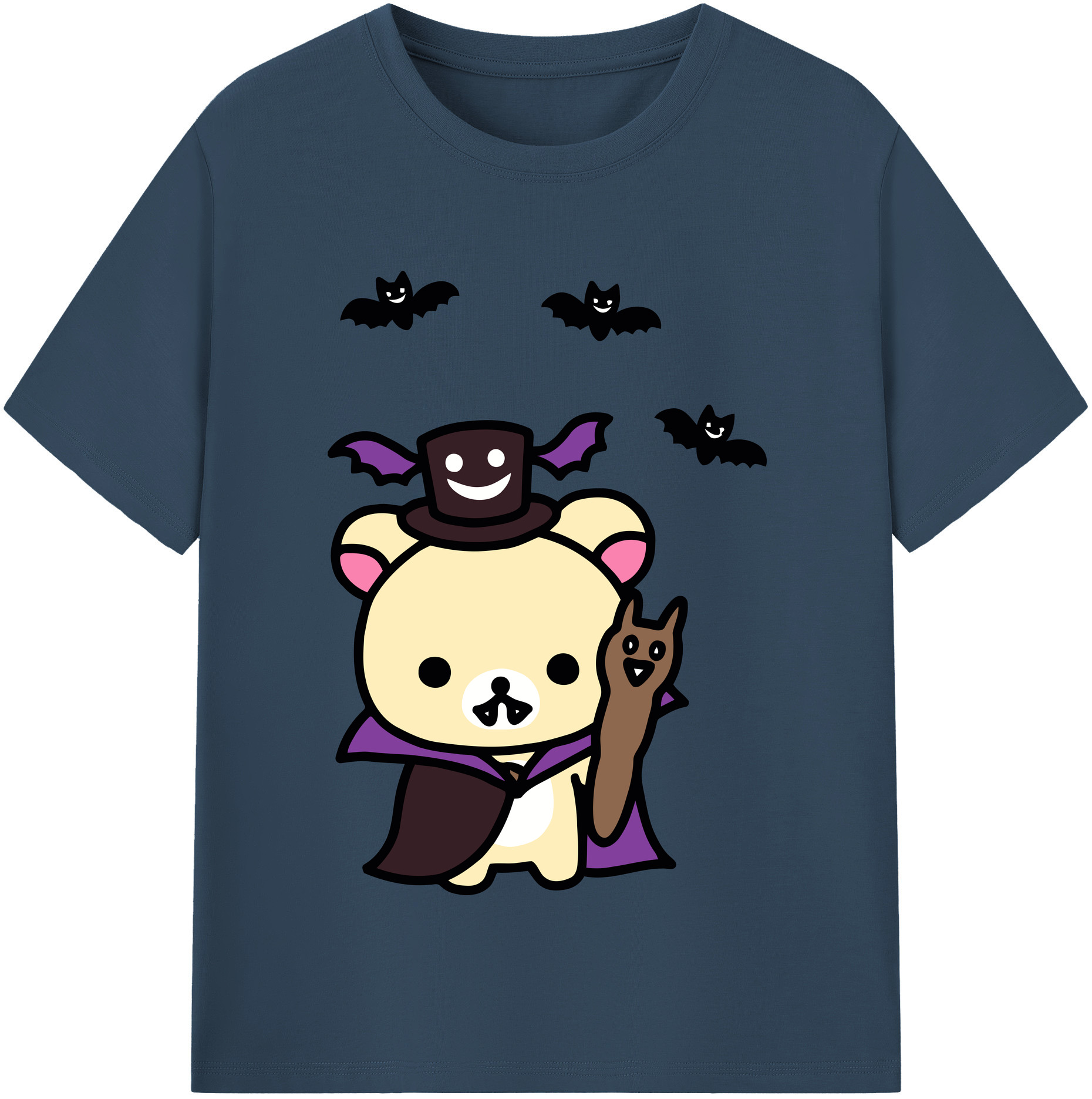 （画像用） リラックマ リラックマ キイロイトリ Rilakkuma Korilakkuma Kiiroitori 綿100％半袖Tシャツ（フロントプリント）