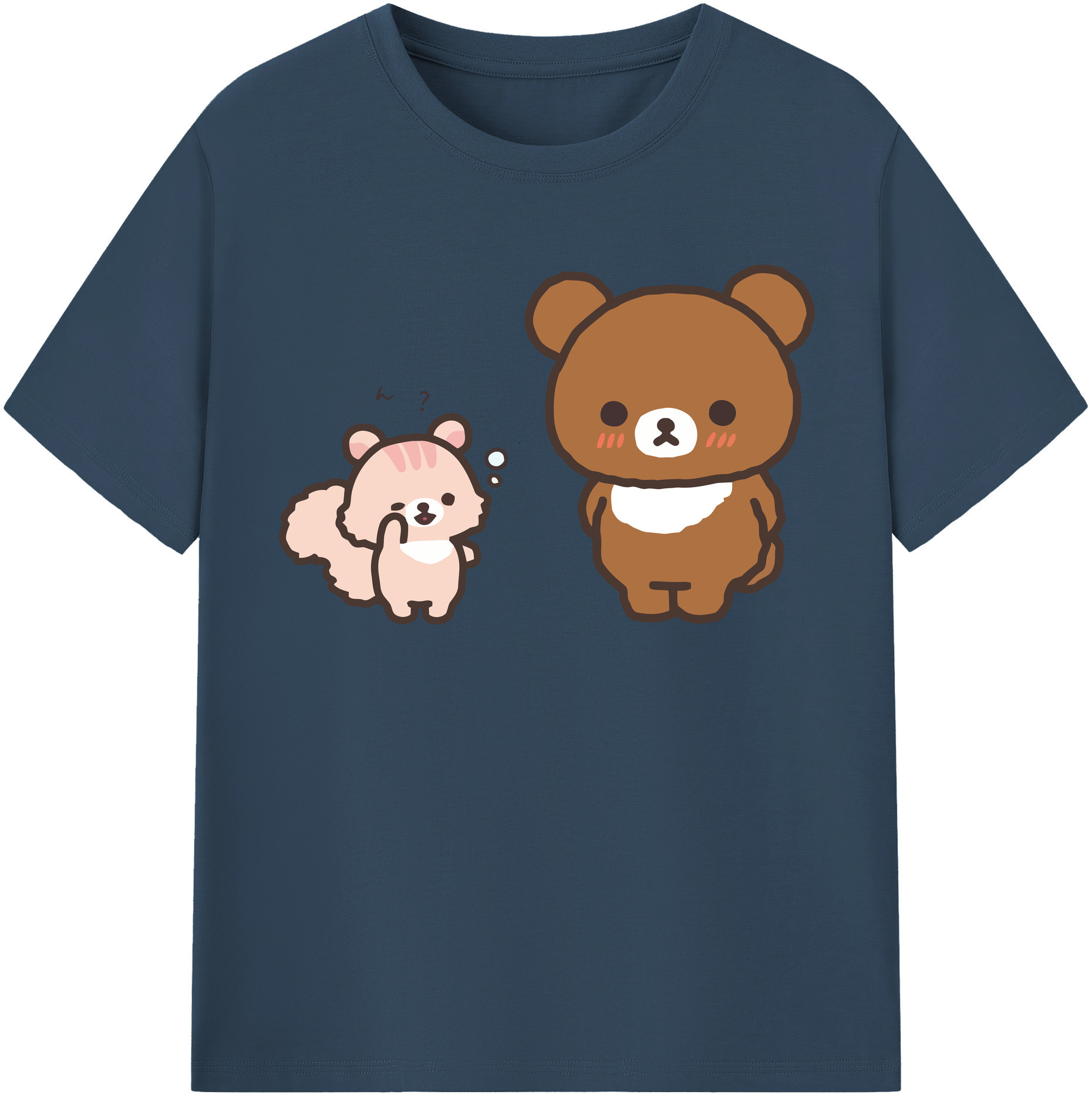 （画像用） リラックマ リラックマ キイロイトリ Rilakkuma Korilakkuma Kiiroitori 綿100％半袖Tシャツ（フロントプリント）