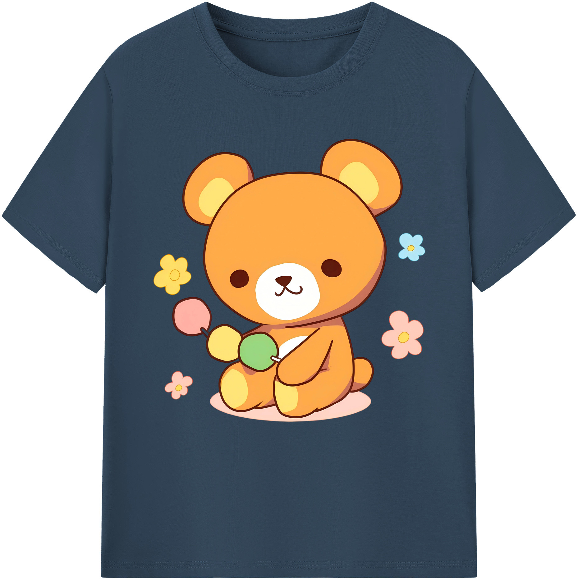 （画像用） リラックマ リラックマ キイロイトリ Rilakkuma Korilakkuma Kiiroitori 綿100％半袖Tシャツ（フロントプリント）