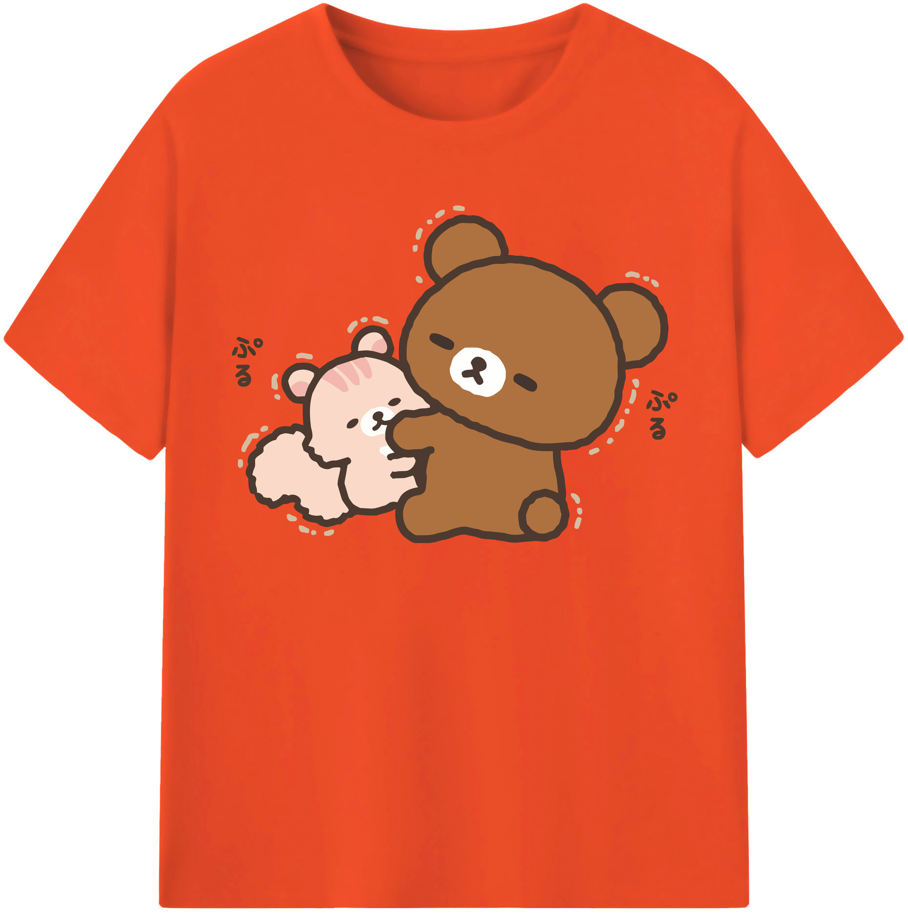 （画像用） リラックマ リラックマ キイロイトリ Rilakkuma Korilakkuma Kiiroitori 綿100％半袖Tシャツ（フロントプリント）