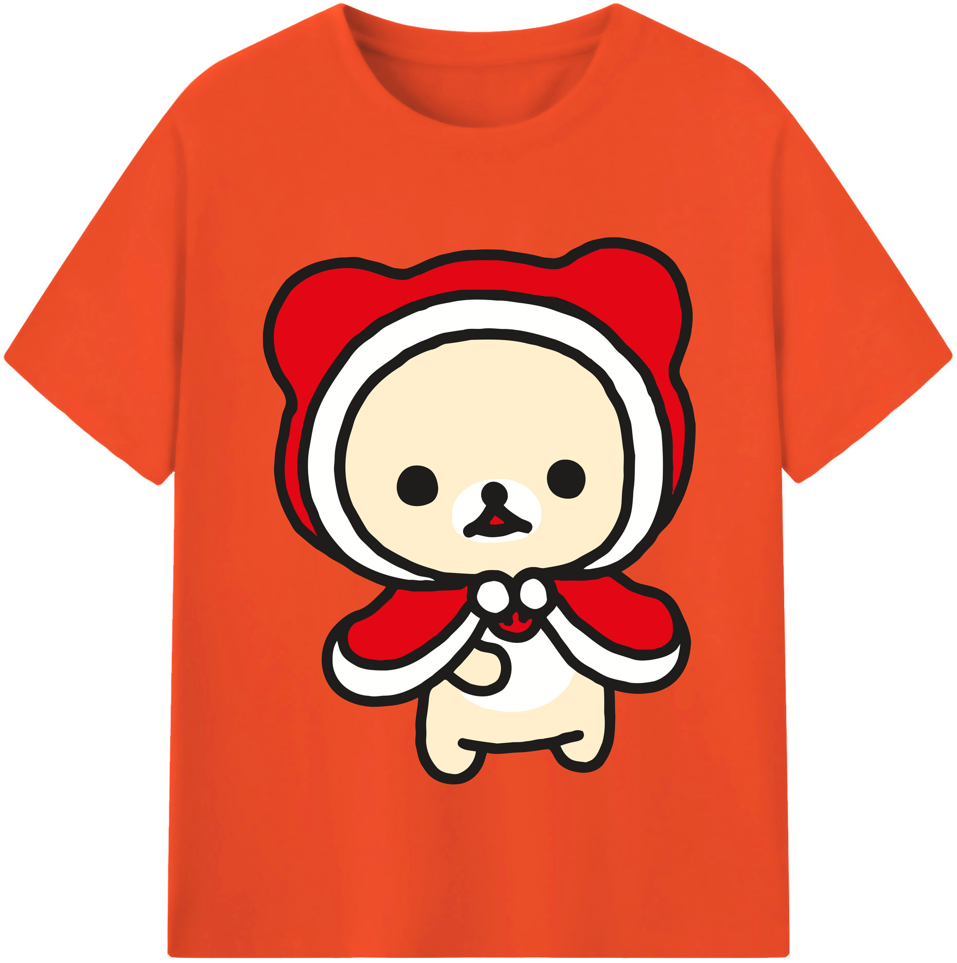（画像用） リラックマ リラックマ キイロイトリ Rilakkuma Korilakkuma Kiiroitori 綿100％半袖Tシャツ（フロントプリント）