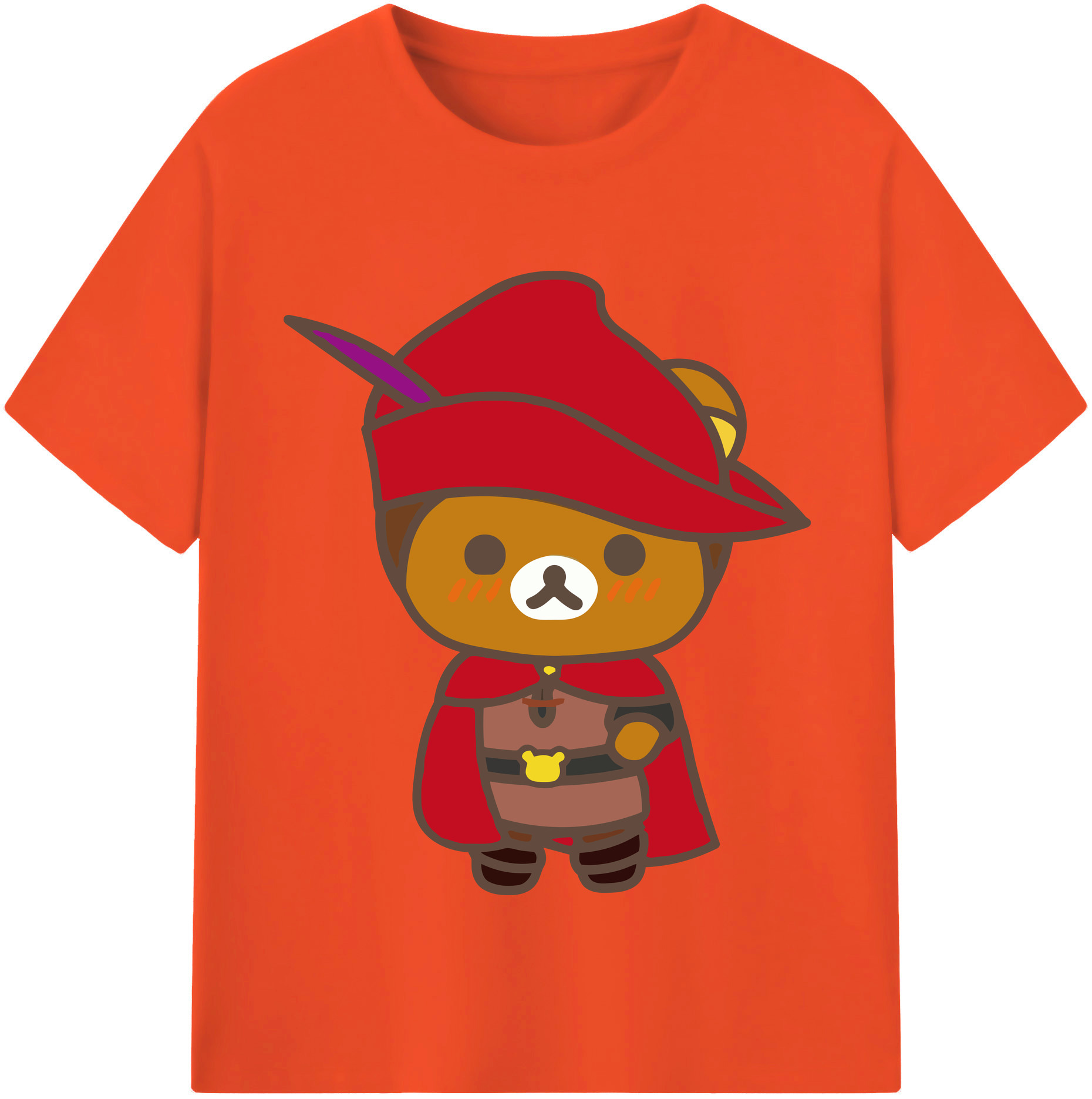 （画像用） リラックマ リラックマ キイロイトリ Rilakkuma Korilakkuma Kiiroitori 綿100％半袖Tシャツ（フロントプリント）
