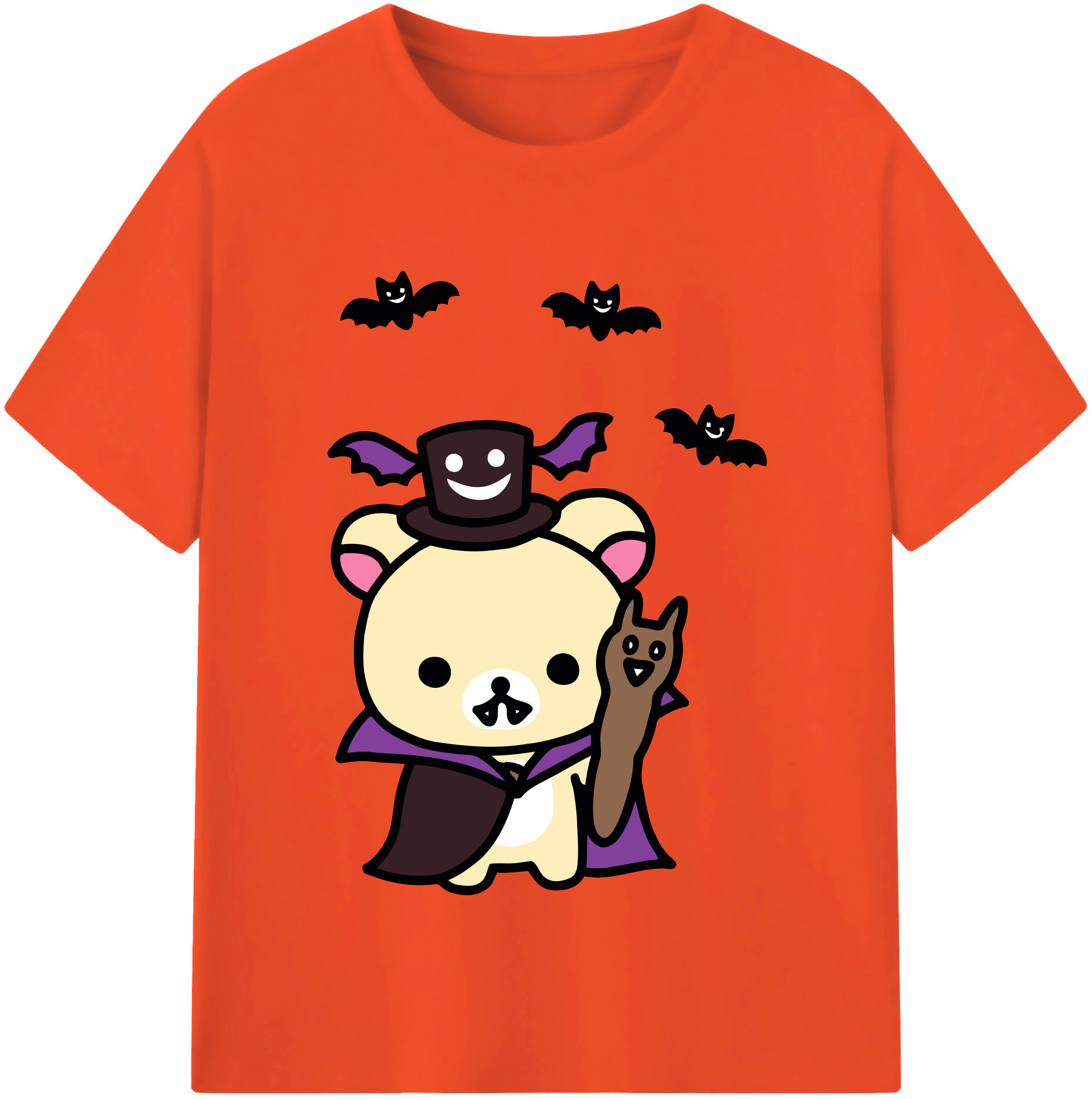 （画像用） リラックマ リラックマ キイロイトリ Rilakkuma Korilakkuma Kiiroitori 綿100％半袖Tシャツ（フロントプリント）
