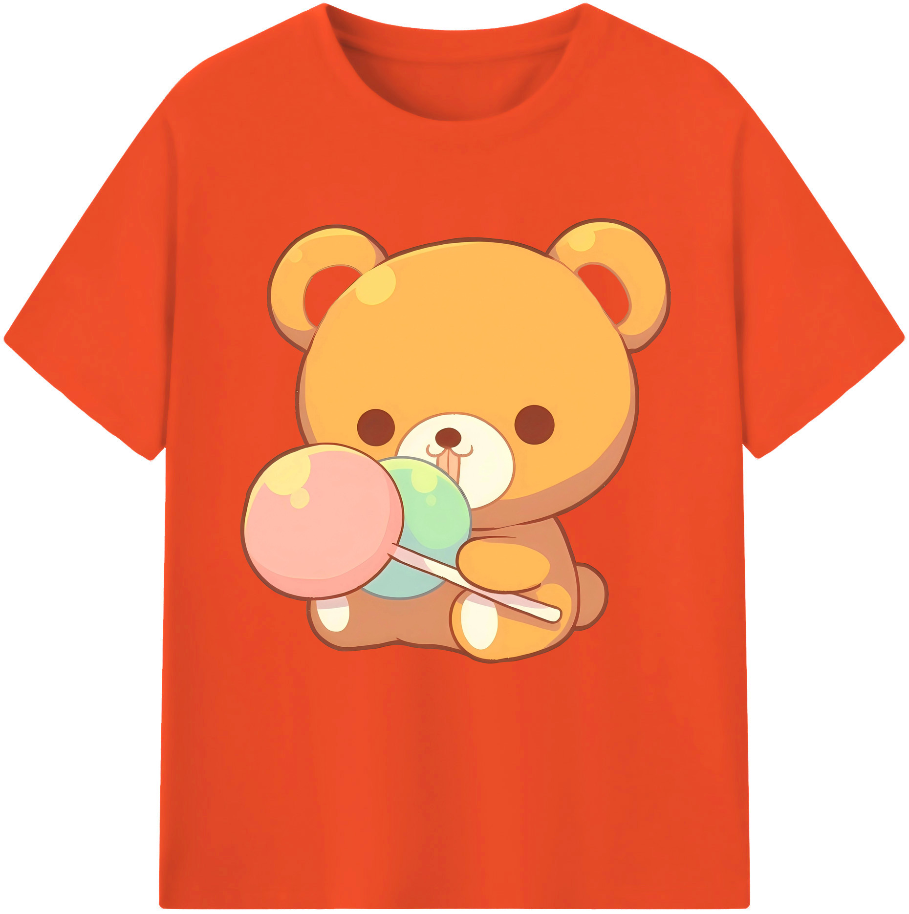 （画像用） リラックマ リラックマ キイロイトリ Rilakkuma Korilakkuma Kiiroitori 綿100％半袖Tシャツ（フロントプリント）